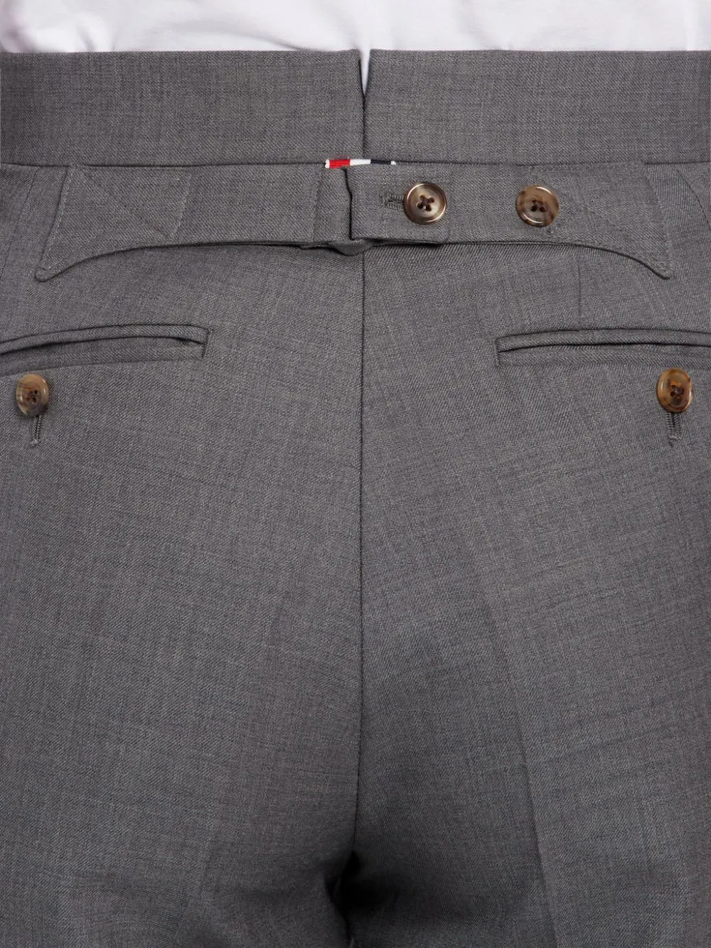 $1,003 THOM BROWNE - Medium Gray 120's Twill BACKSTRAP TROUSER-(SZ 3) 33W