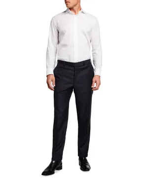 $1,050 BRIONI - **Super 160's** SILK LINED Navy Blue Dress Pants - 40W