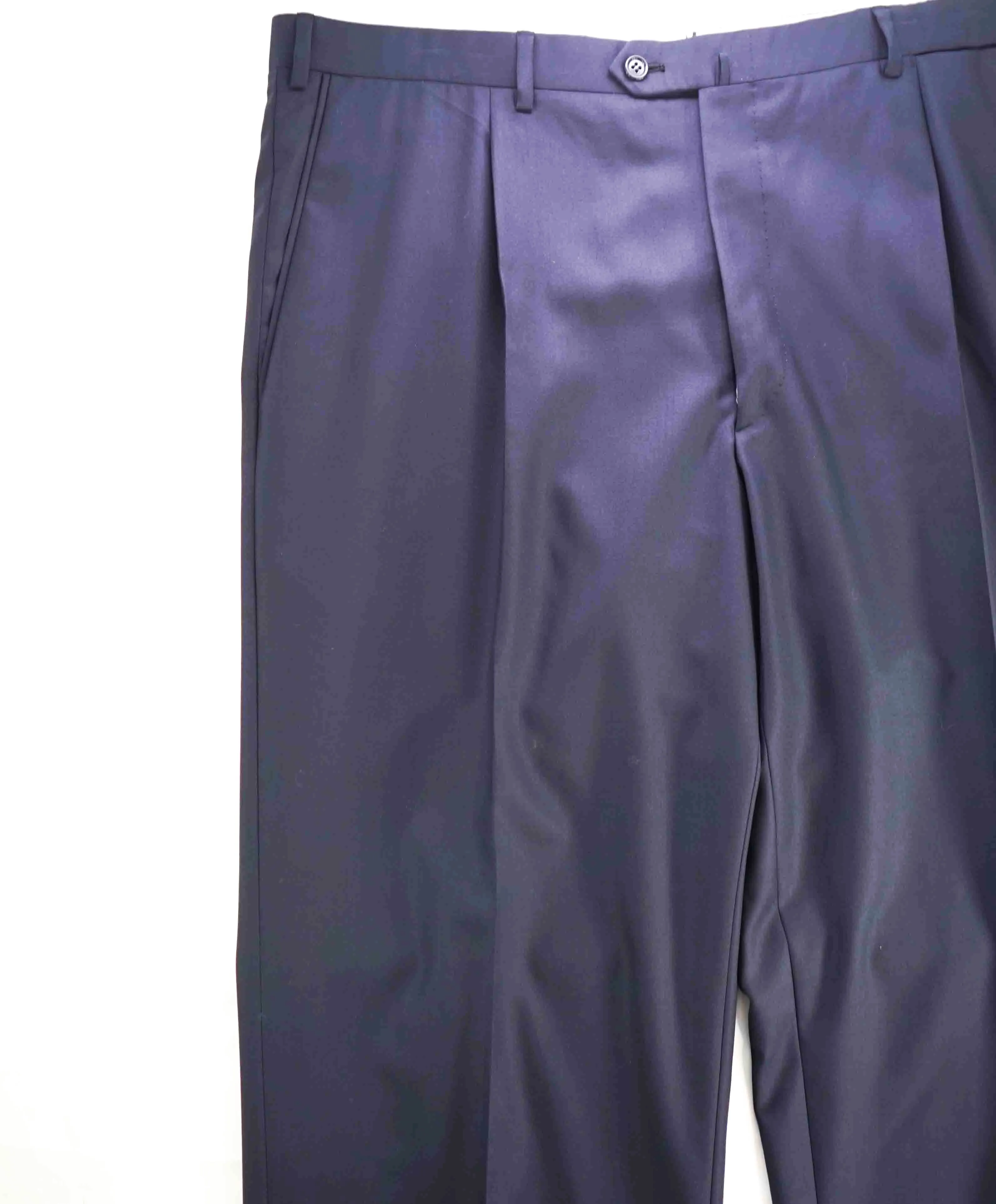 $1,050 BRIONI - **Super 160's** SILK LINED Navy Blue Dress Pants - 40W