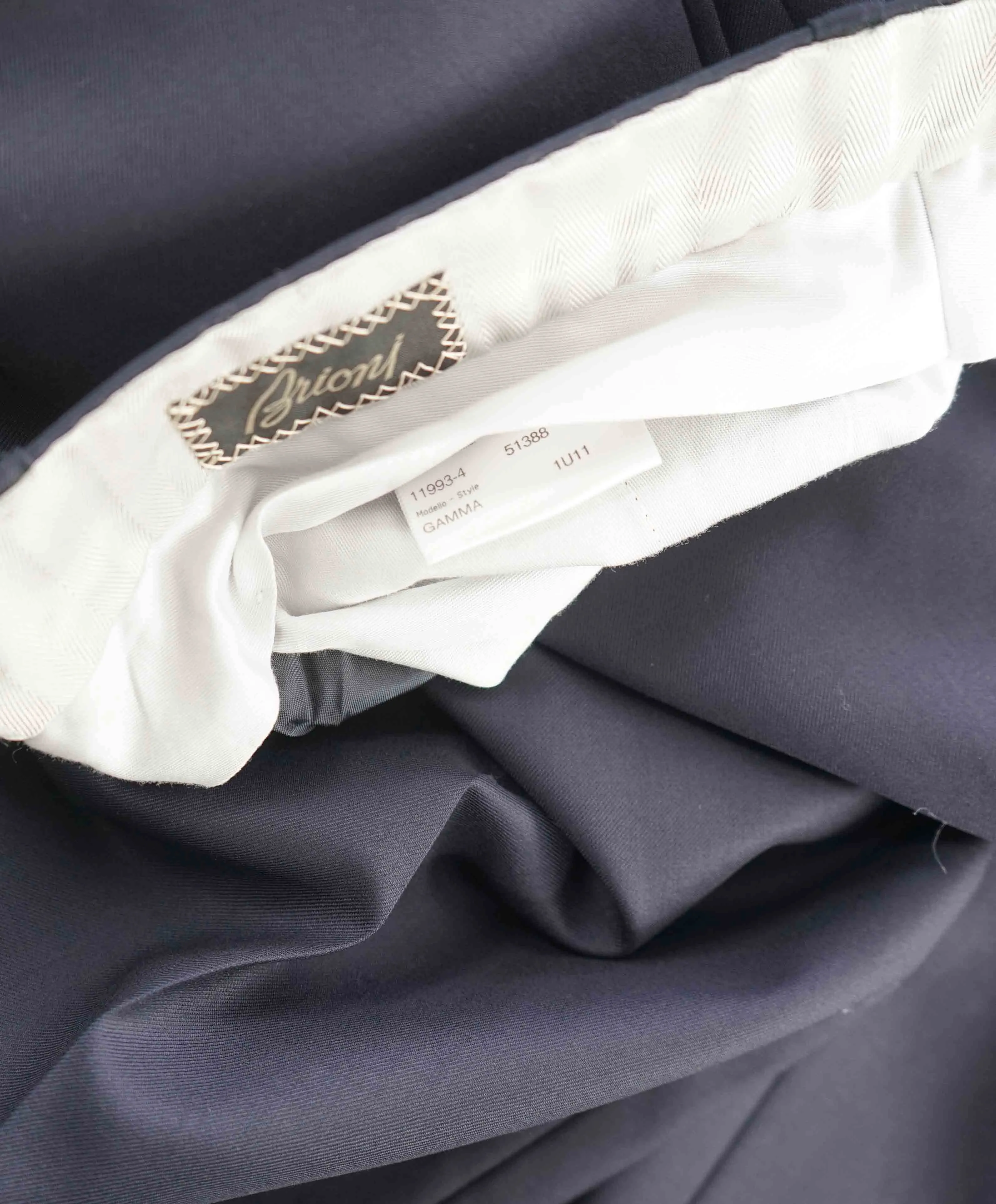 $1,050 BRIONI - **Super 160's** SILK LINED Navy Blue Dress Pants - 40W