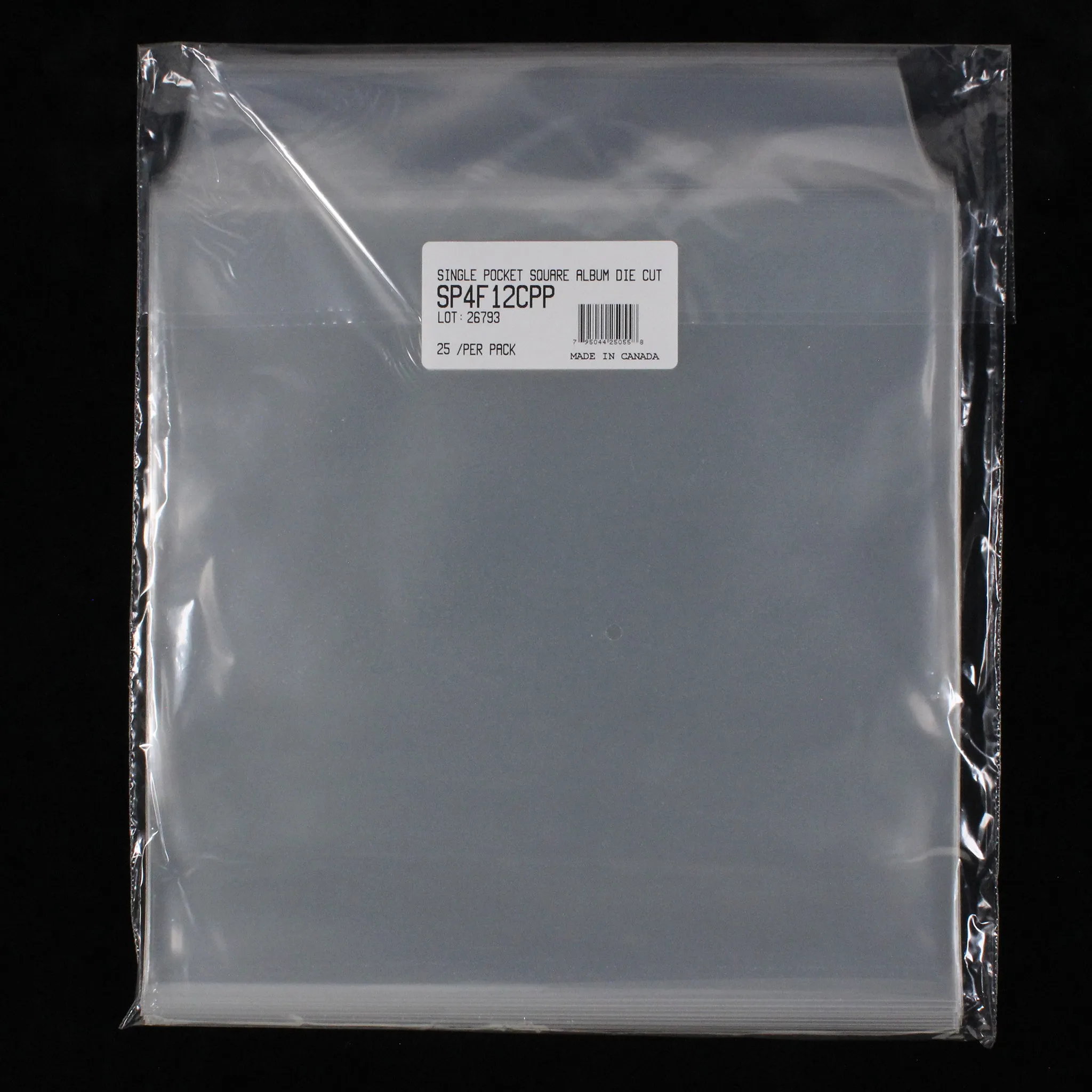 12" Single Pocket Outer Sleeves w/ Flap - 4mil (25 pack)