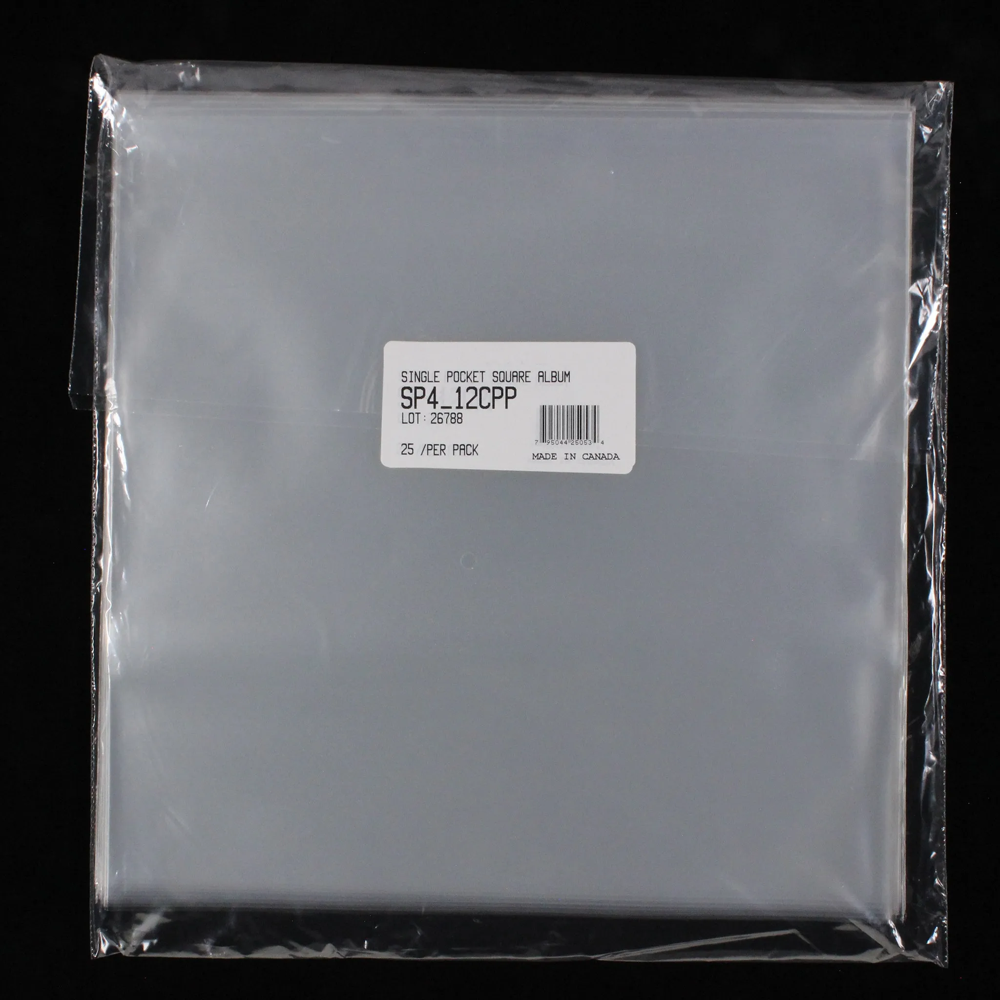 12" Single Pocket Outer Sleeves w/ No Flap - 4mil (25 pack)
