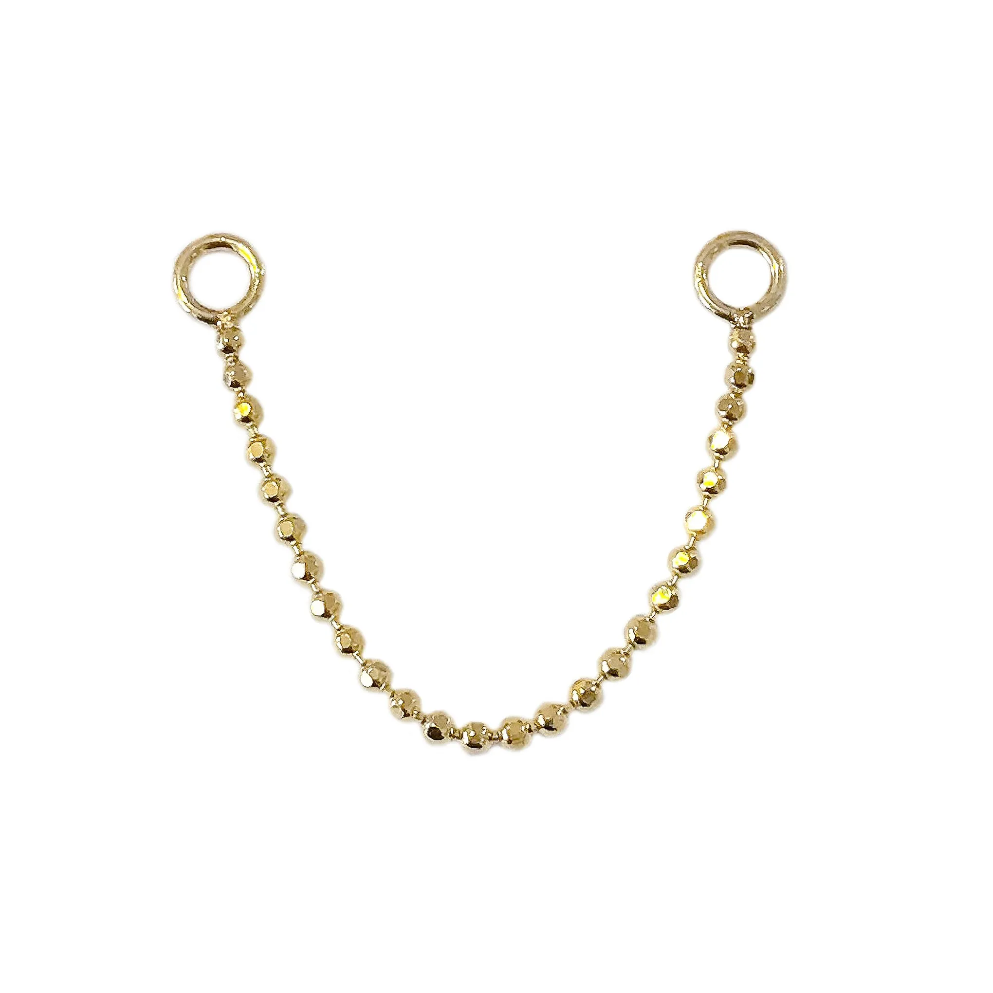 14K Gold Dangle Ball Chain Earring Jacket