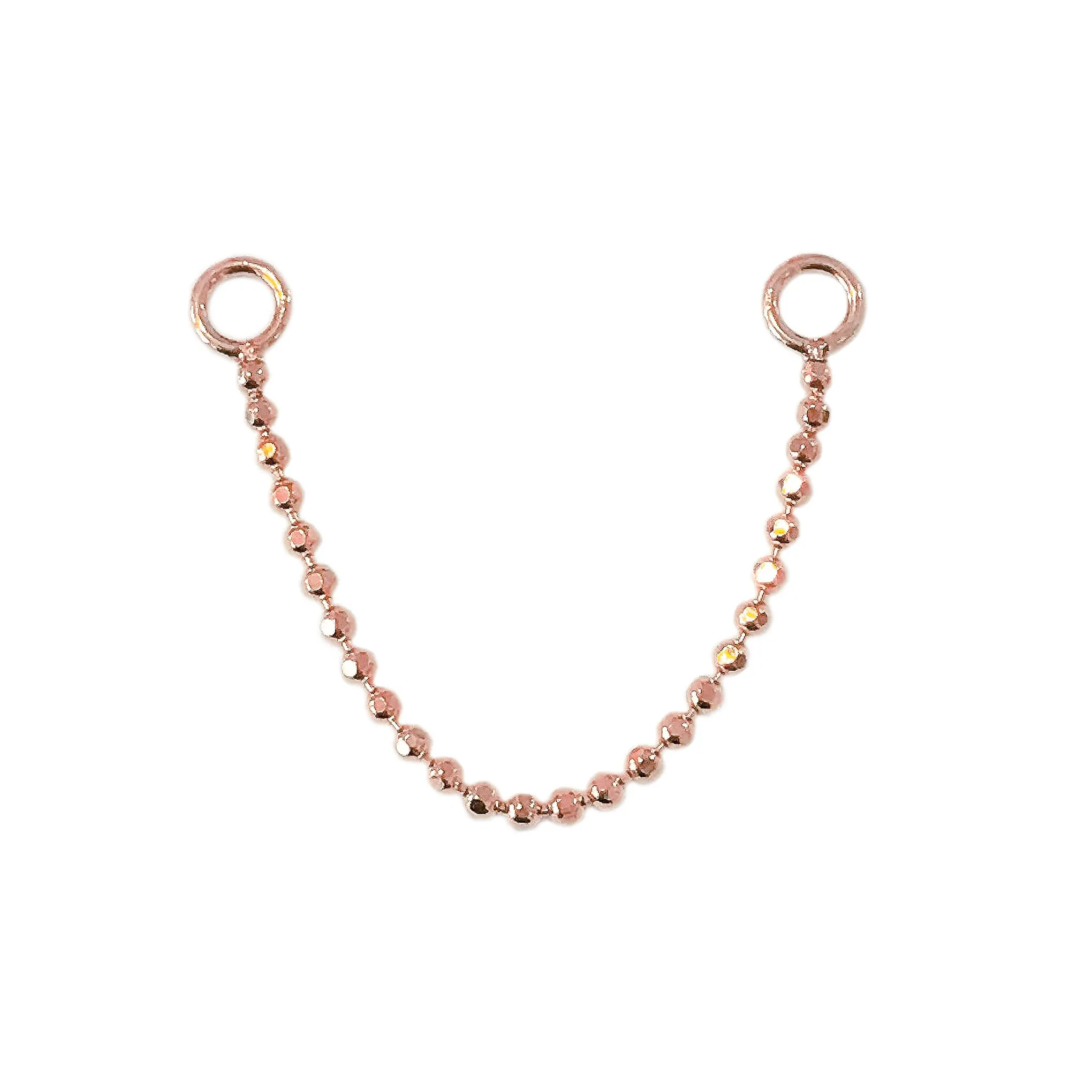 14K Gold Dangle Ball Chain Earring Jacket