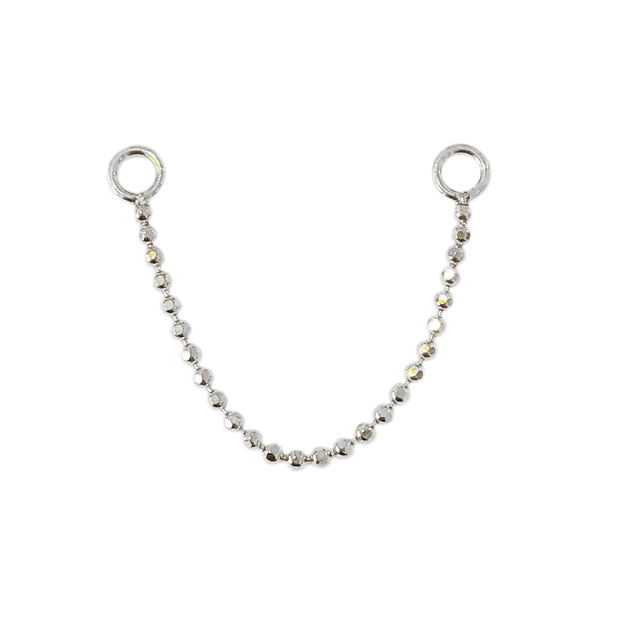14K Gold Dangle Ball Chain Earring Jacket