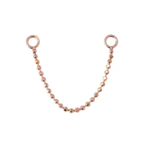 14K Gold Dangle Ball Chain Earring Jacket