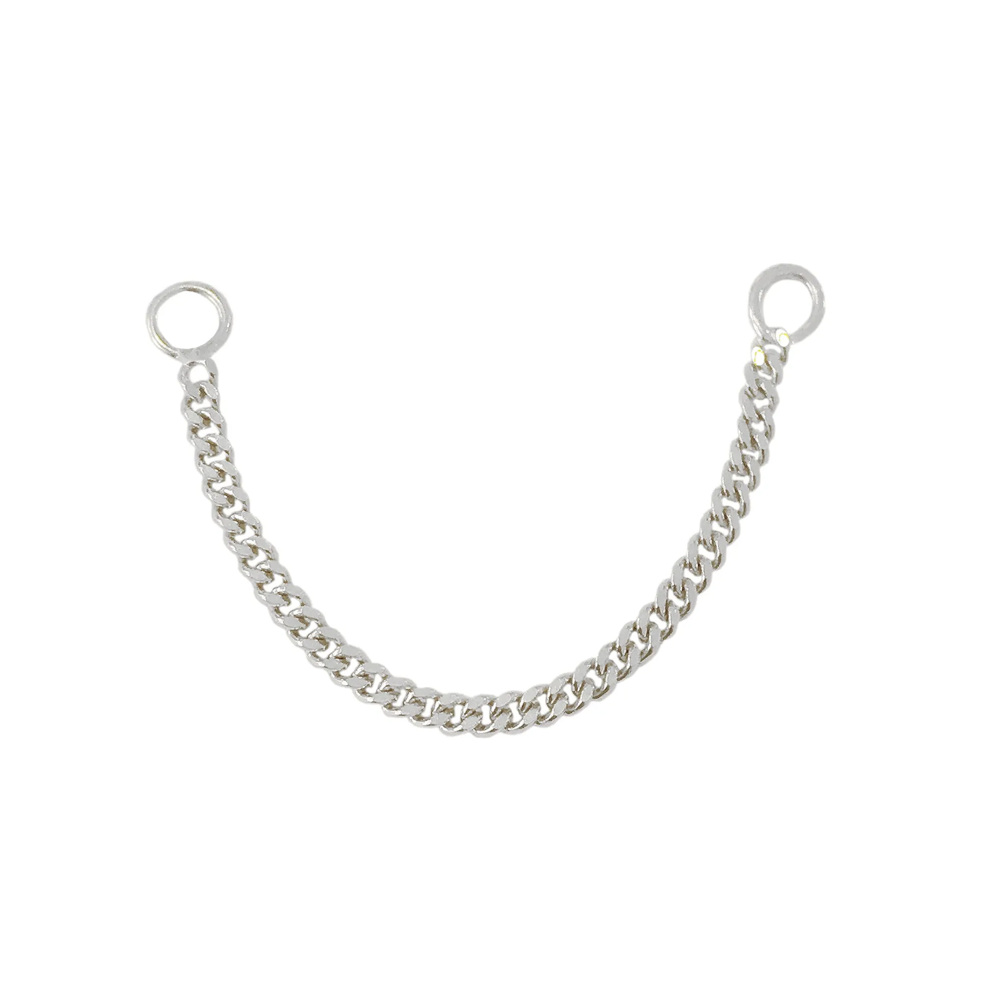 14K Gold Dangle Cuban Link Chain Earring Jacket
