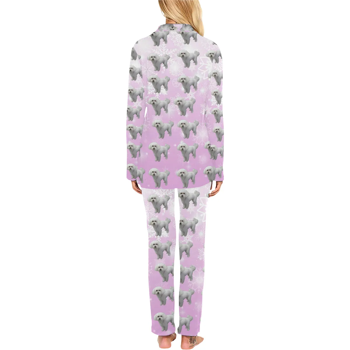 2 Piece Bichon Long Pj Set - Holiday