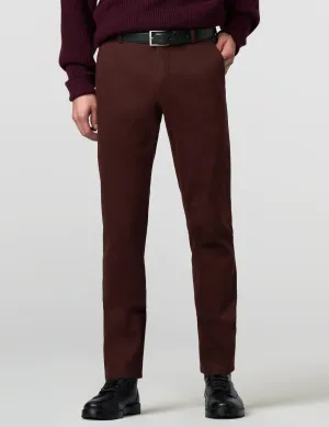 40% OFF - MEYER New York Trousers - 5617 Fine Texture Chinos - Bordeaux - Sizes: 32 & 42 SHORT