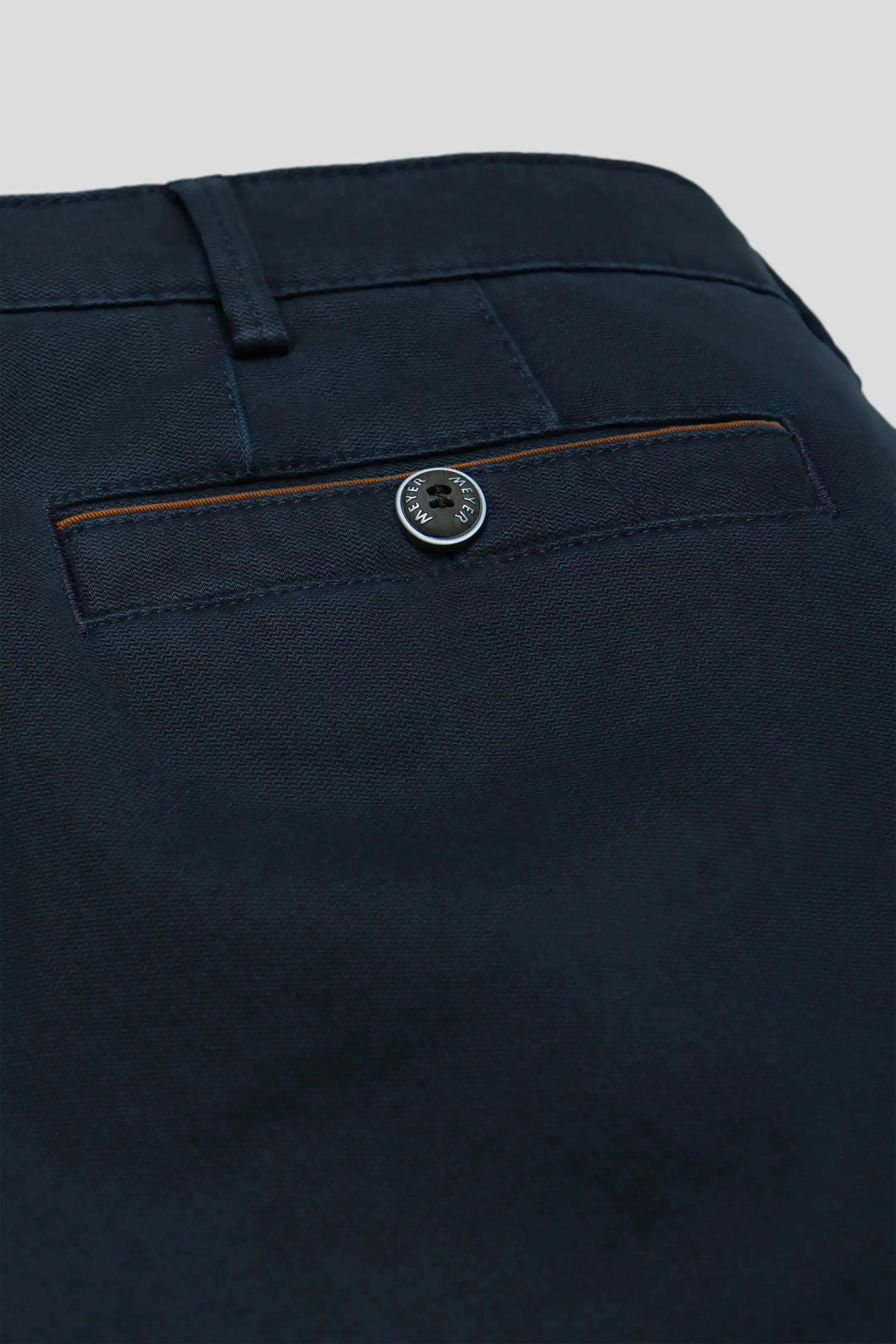 40% OFF - MEYER New York Trousers - 5617 Fine Texture Chinos - Navy - Size: 36 SHORT & 38 LONG