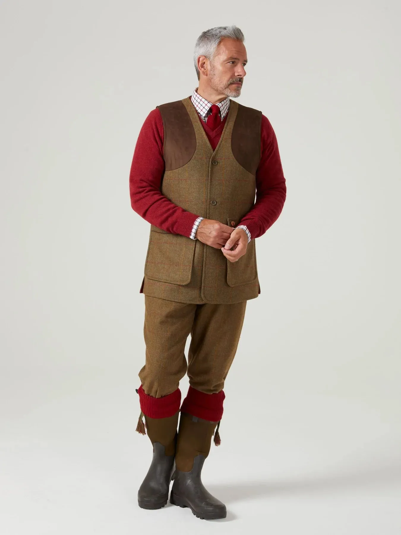 50% OFF ALAN PAINE Combrook Mens Shooting Waistcoat - Hawthorn - Size: LARGE & 2XL