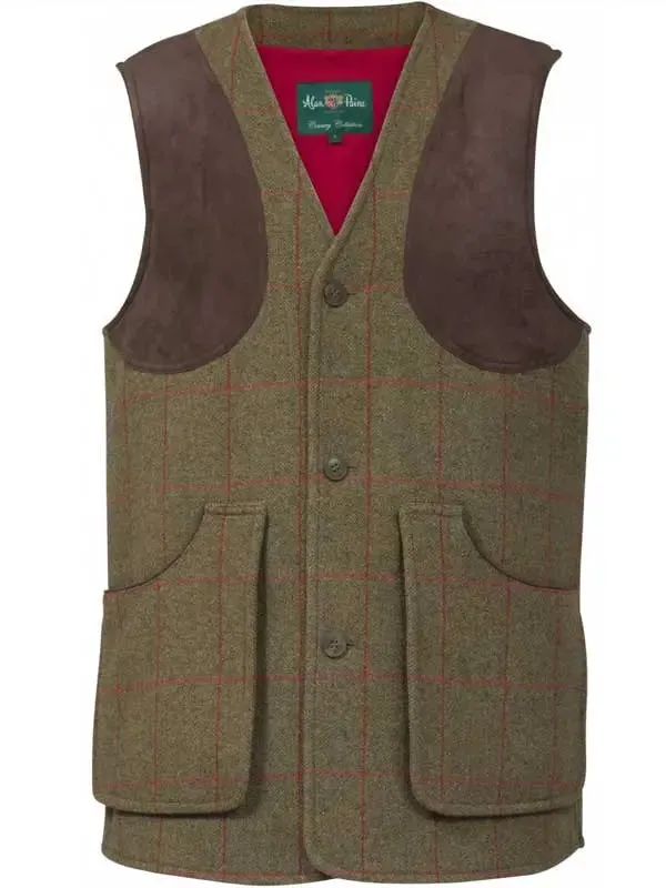 50% OFF ALAN PAINE Combrook Mens Shooting Waistcoat - Sage - Size: 2XL, 3XL, 4XL & 5XL