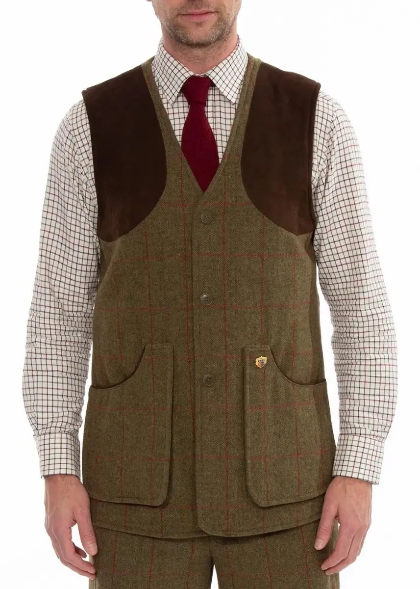 50% OFF ALAN PAINE Combrook Mens Shooting Waistcoat - Sage - Size: 2XL, 3XL, 4XL & 5XL