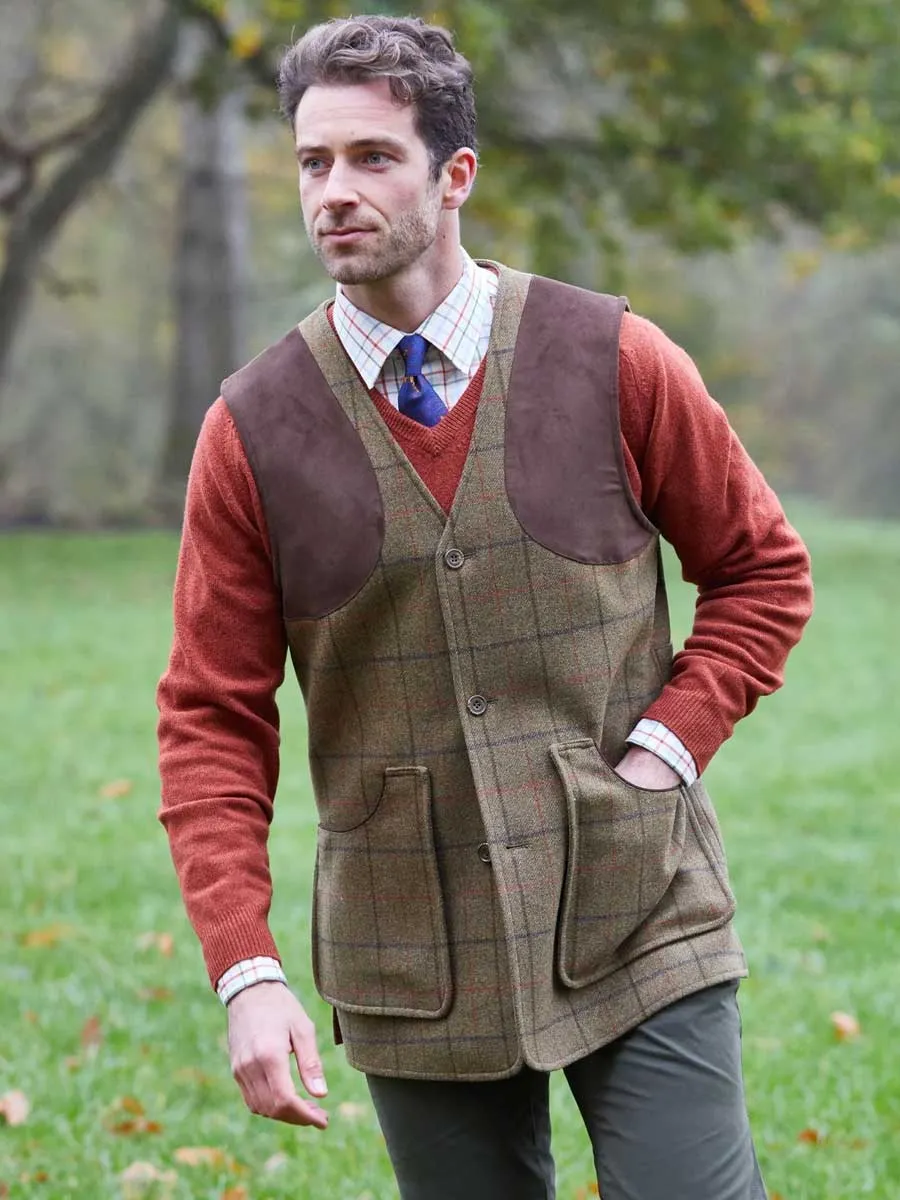 50% OFF ALAN PAINE Combrook Mens Shooting Waistcoat - Thyme - Size: Medium, Large & XL