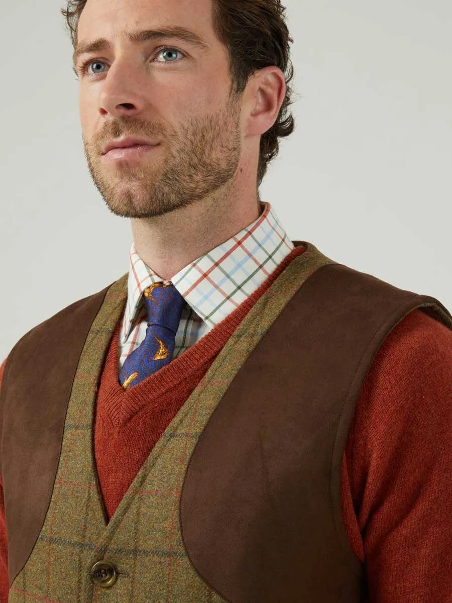 50% OFF ALAN PAINE Combrook Mens Shooting Waistcoat - Thyme - Size: Medium, Large & XL