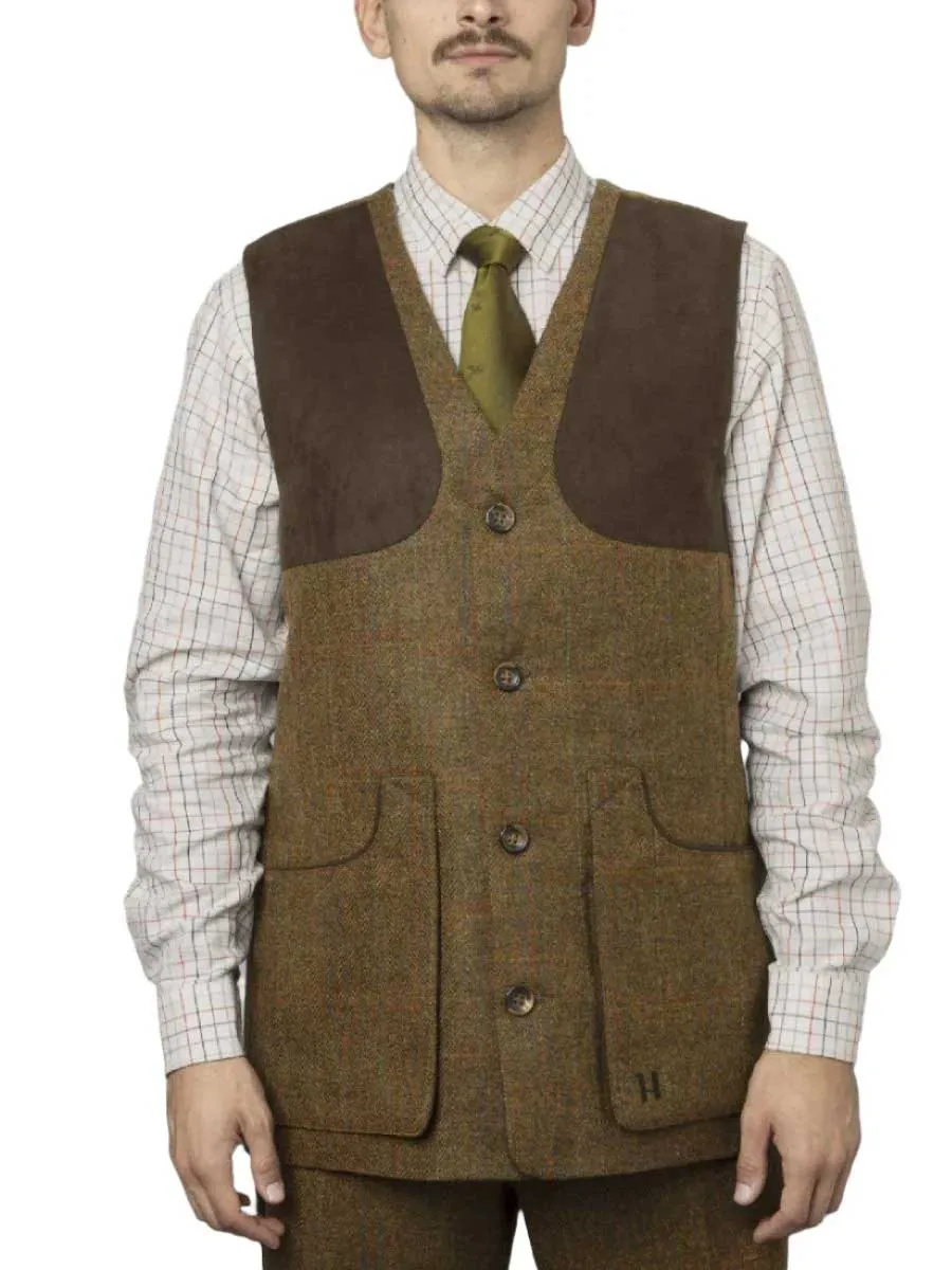 50% OFF HARKILA Kenmore Shooting Waistcoat - Mens - Terragon Brown - Size: 44"