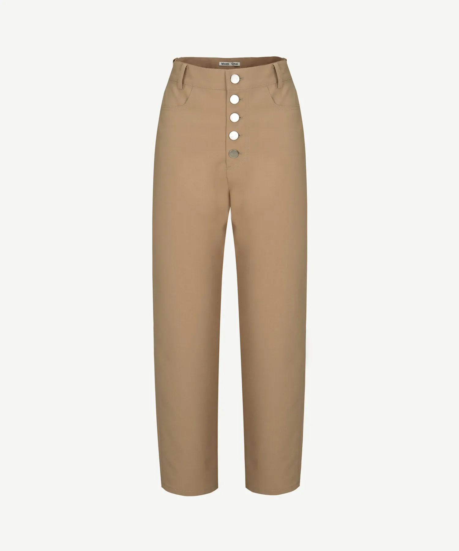 [50% OFF] Sand| buttoned-up closure trousers