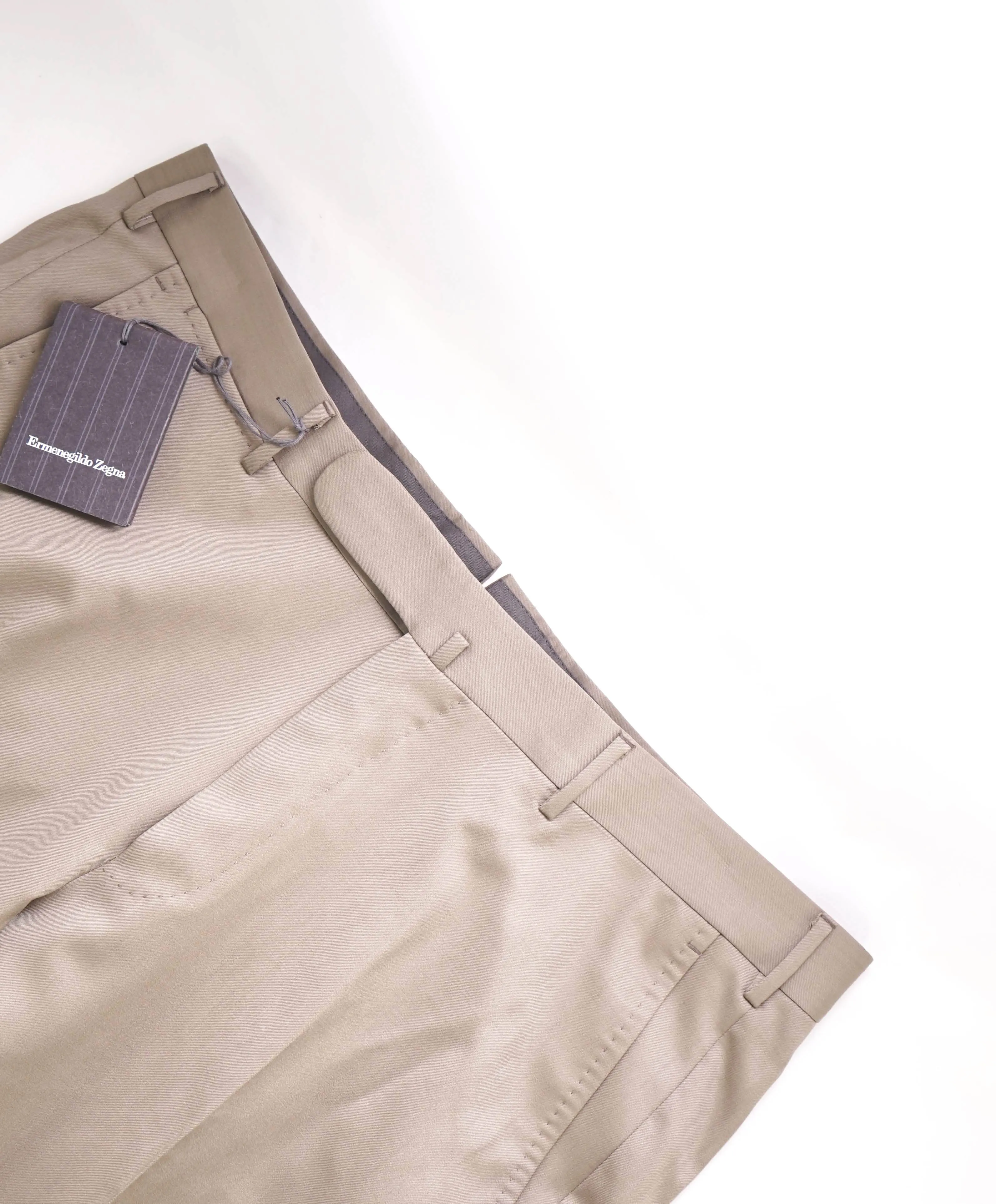 $600 ERMENEGILDO ZEGNA -  Taupe ICRONSPHERE Premium Dress Pants - 34W (50EU)