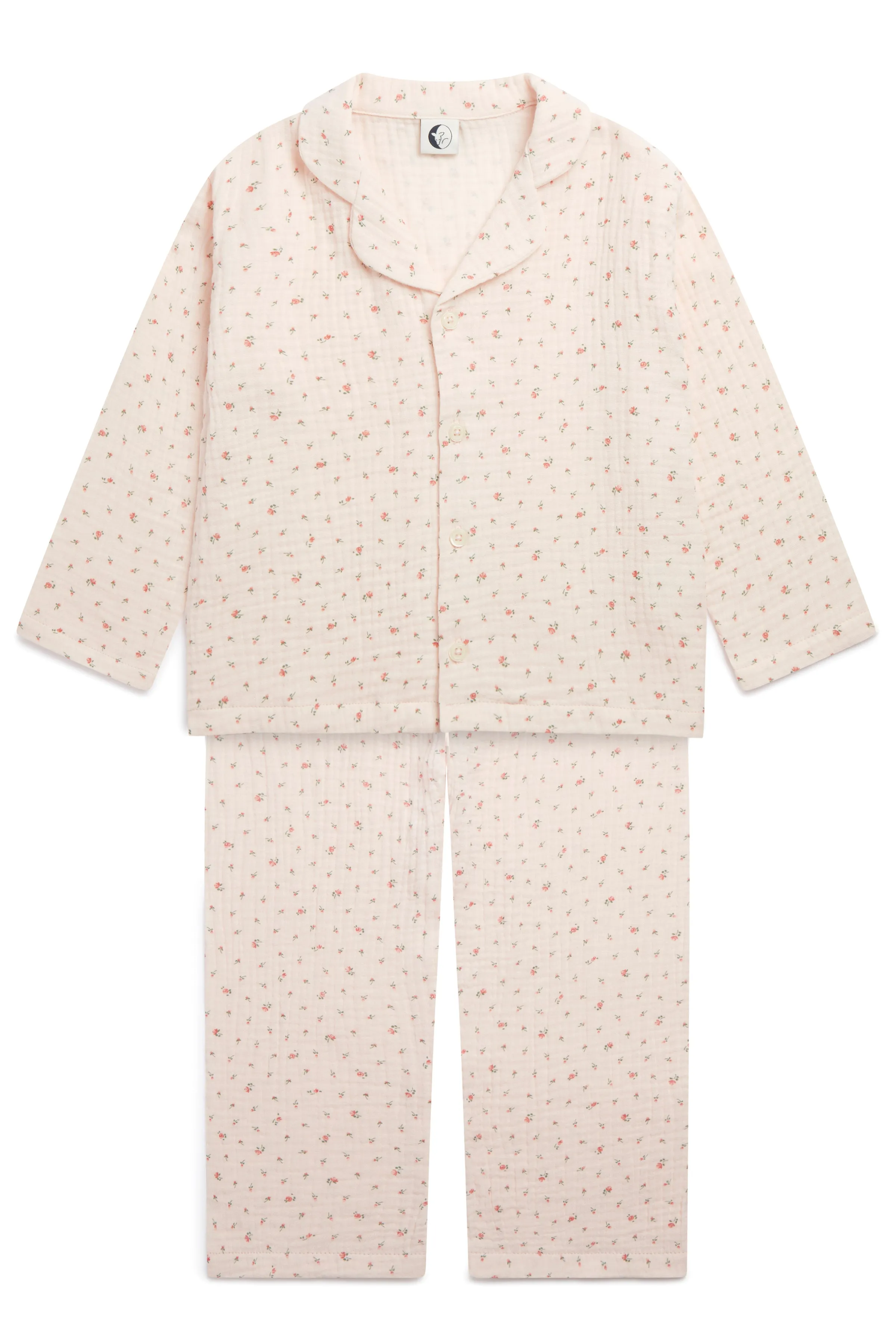 7-10 YEARS ONLY TRADITIONAL PYJAMA SET | BLUSH MUSLIN