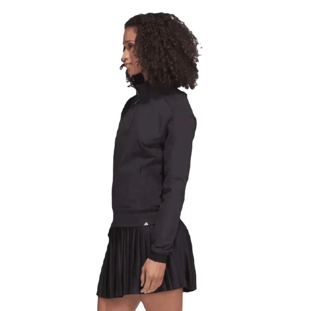 Adidas Ladies Ultimate365 Tour 1/4 Zip Golf Pullover - Black