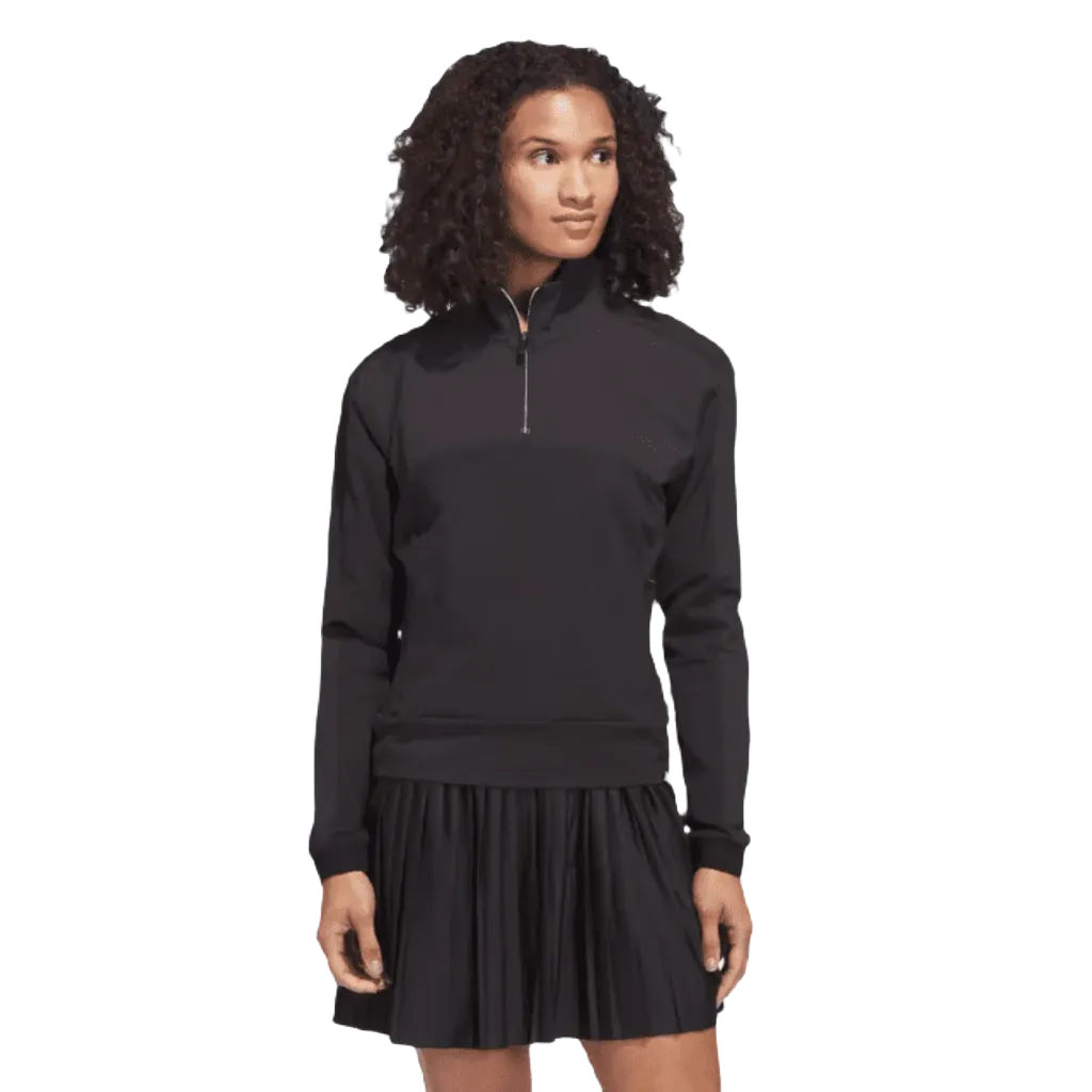 Adidas Ladies Ultimate365 Tour 1/4 Zip Golf Pullover - Black