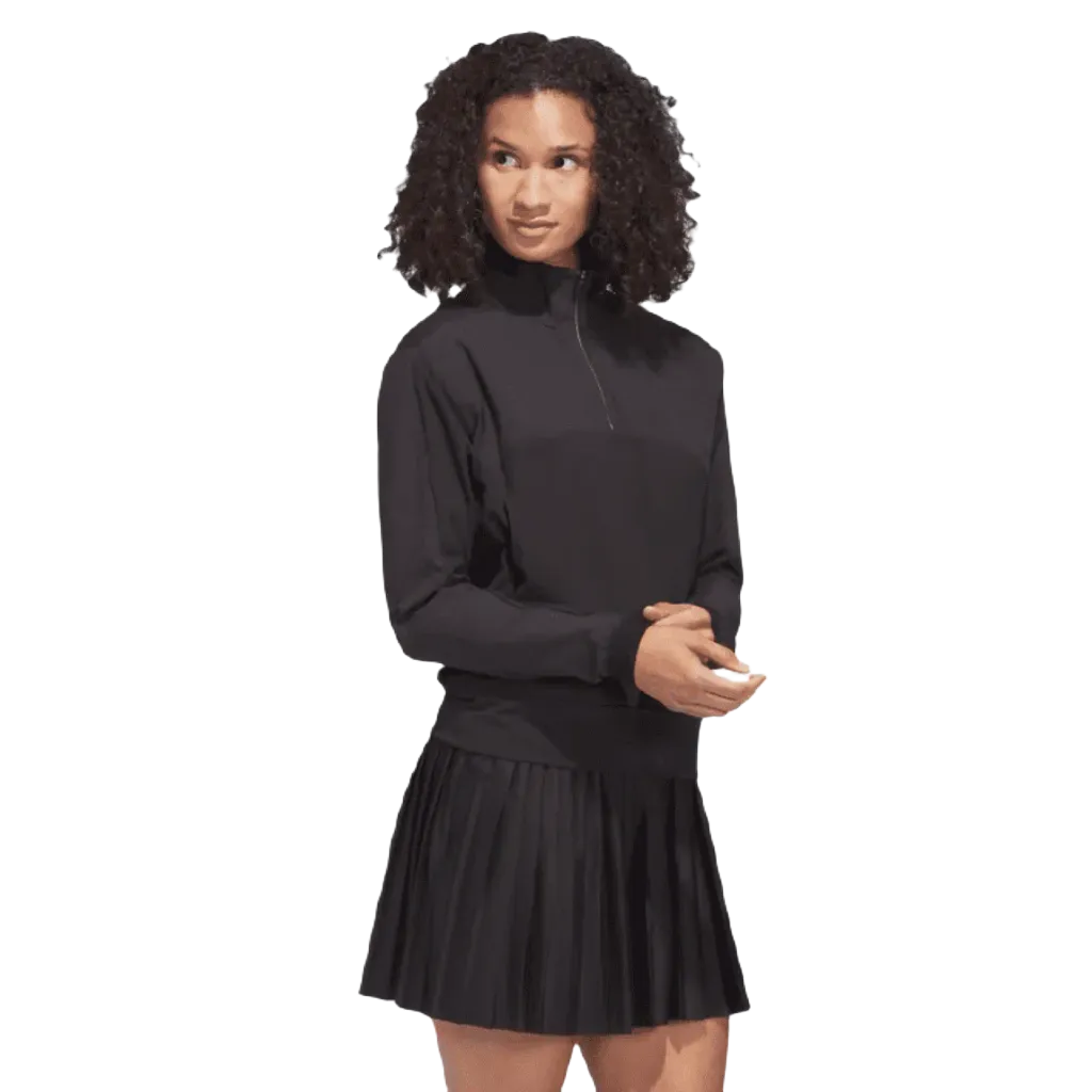 Adidas Ladies Ultimate365 Tour 1/4 Zip Golf Pullover - Black