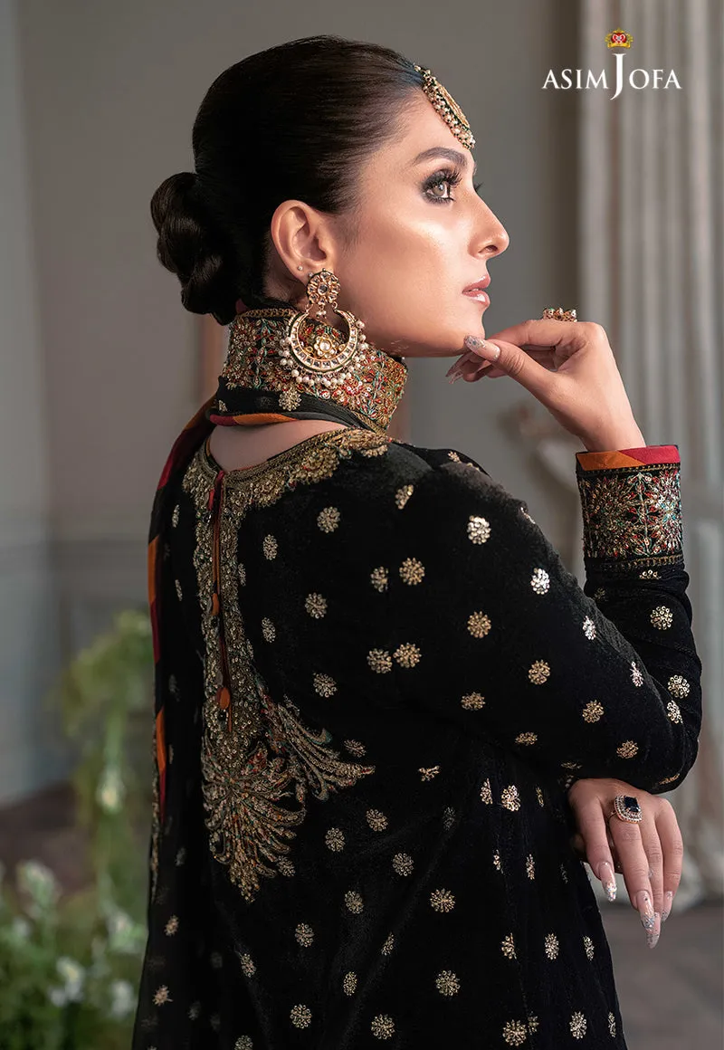 AJAM-02 | The Ayeza Edit by Asim Jofa Makhmal Royal Velvet Winter Collection 2022 | Unstitched Embroidered Velvet Suits