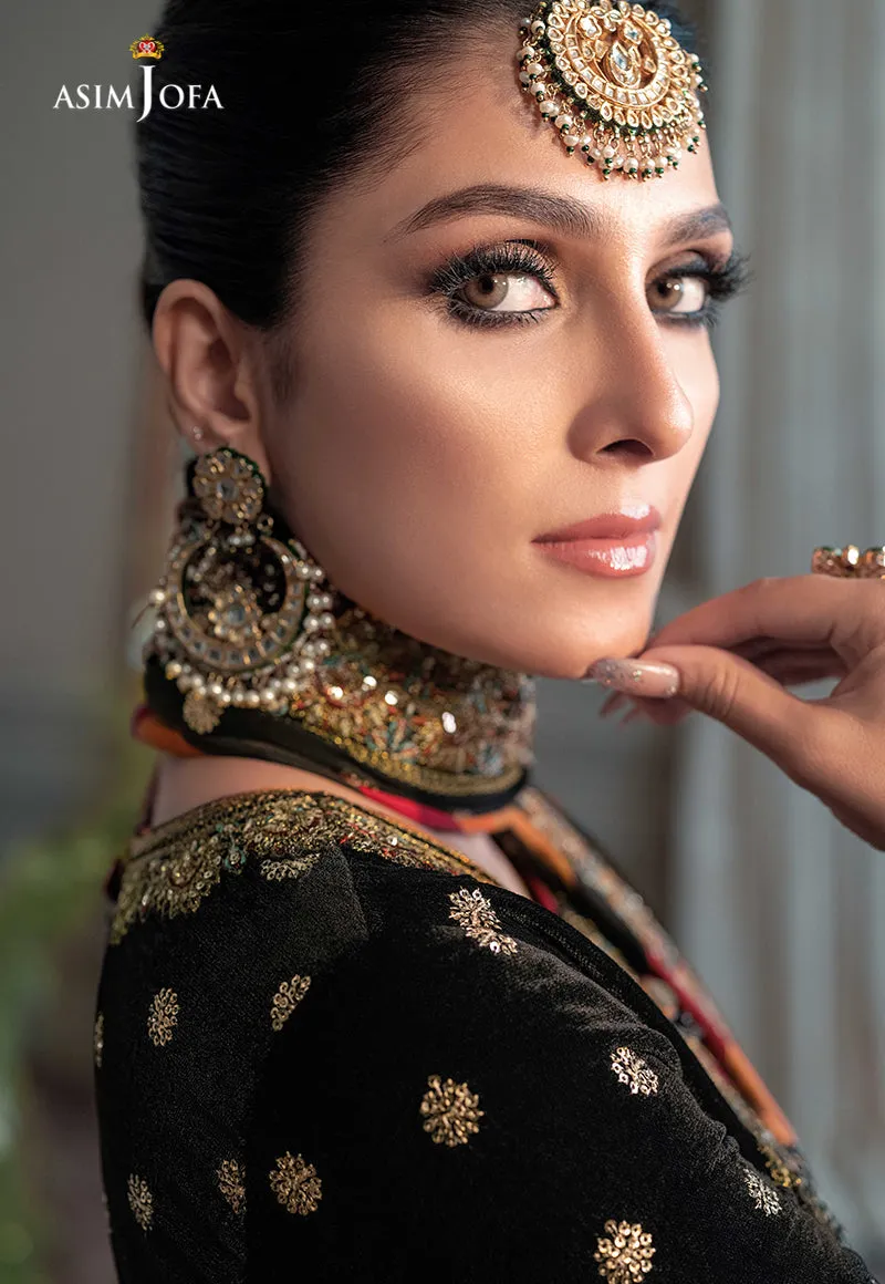 AJAM-02 | The Ayeza Edit by Asim Jofa Makhmal Royal Velvet Winter Collection 2022 | Unstitched Embroidered Velvet Suits