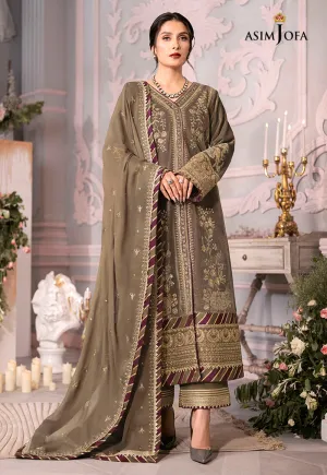 AJAM-03 | The Ayeza Edit by Asim Jofa Makhmal Royal Velvet Winter Collection 2022 | Unstitched Embroidered Velvet Suits