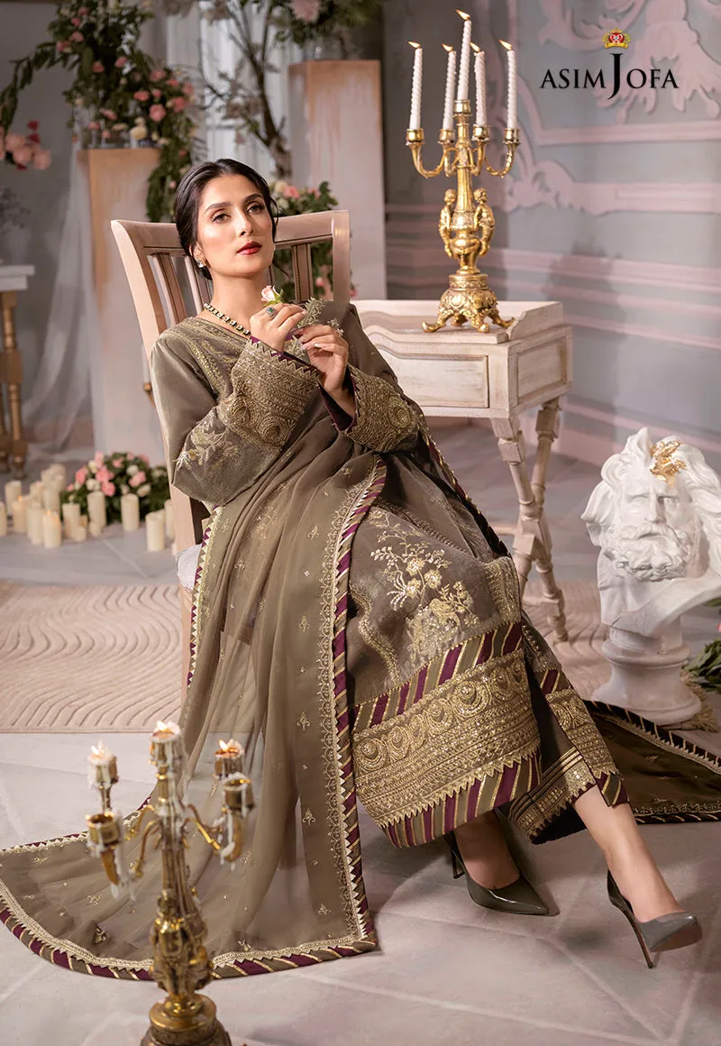 AJAM-03 | The Ayeza Edit by Asim Jofa Makhmal Royal Velvet Winter Collection 2022 | Unstitched Embroidered Velvet Suits