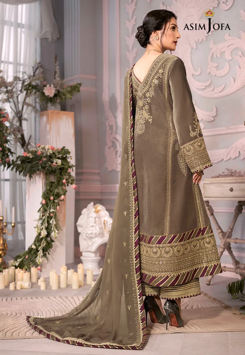 AJAM-03 | The Ayeza Edit by Asim Jofa Makhmal Royal Velvet Winter Collection 2022 | Unstitched Embroidered Velvet Suits