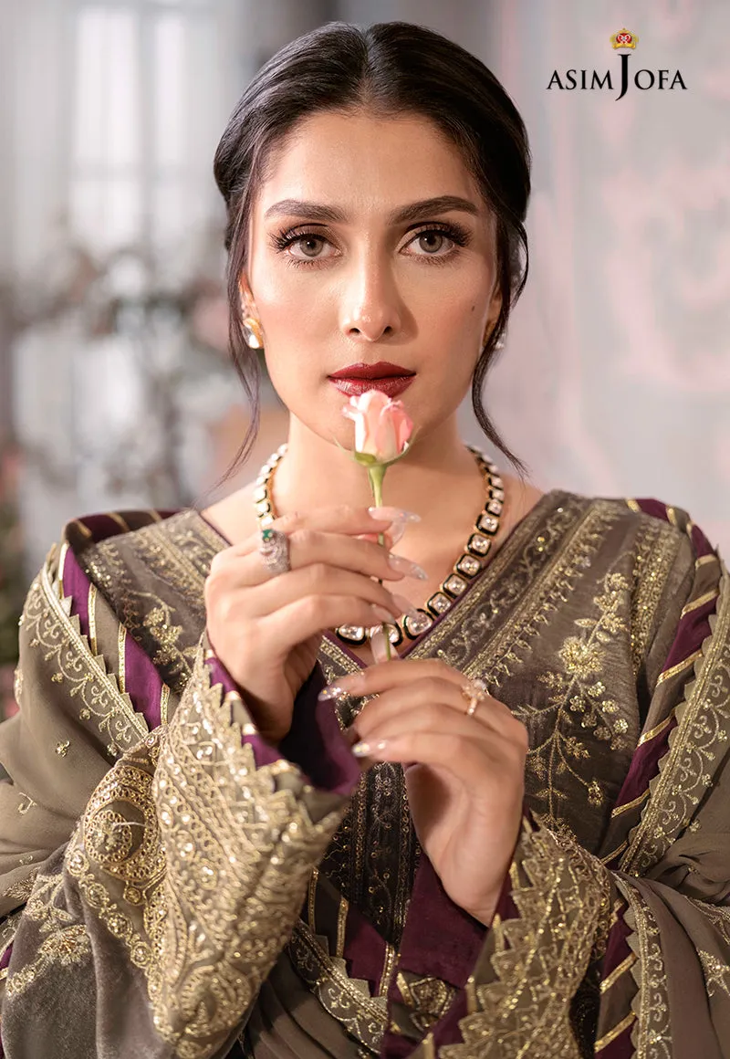 AJAM-03 | The Ayeza Edit by Asim Jofa Makhmal Royal Velvet Winter Collection 2022 | Unstitched Embroidered Velvet Suits