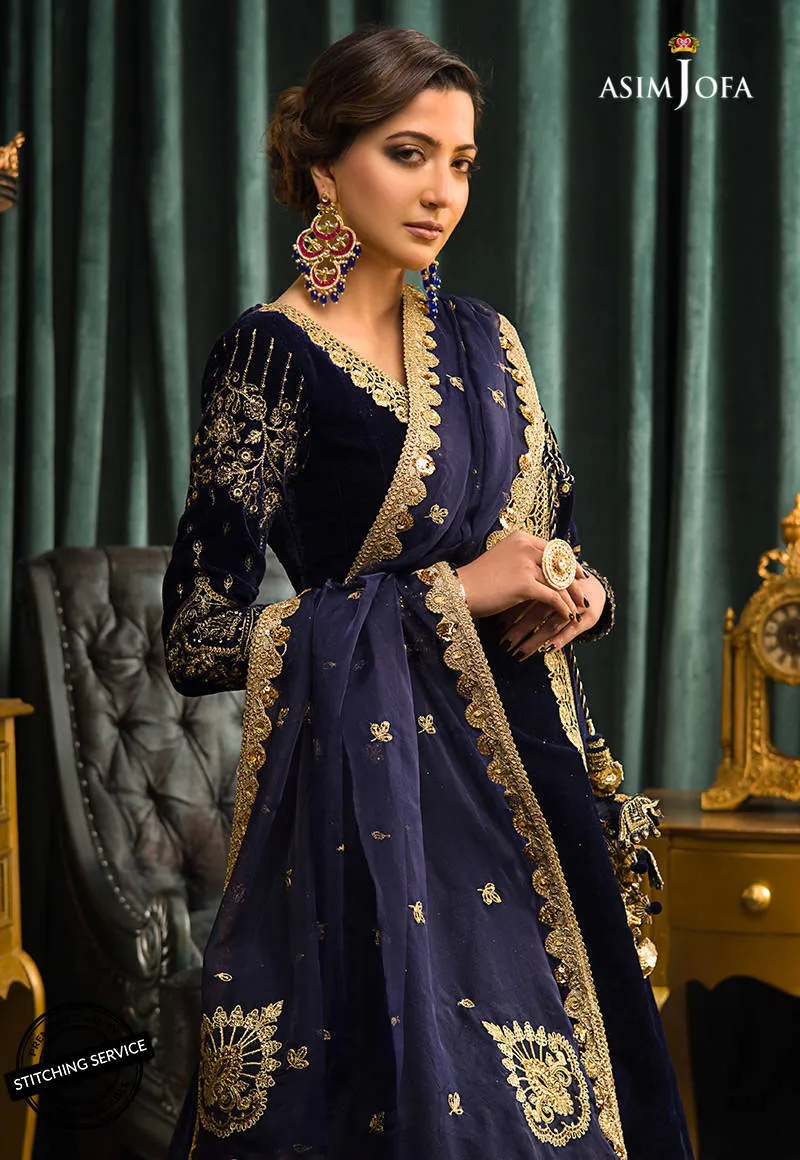 AJMR-03 | Asim Jofa Makhmal Royal Valvet Collection 2021 | Unstitched Valvet Suits