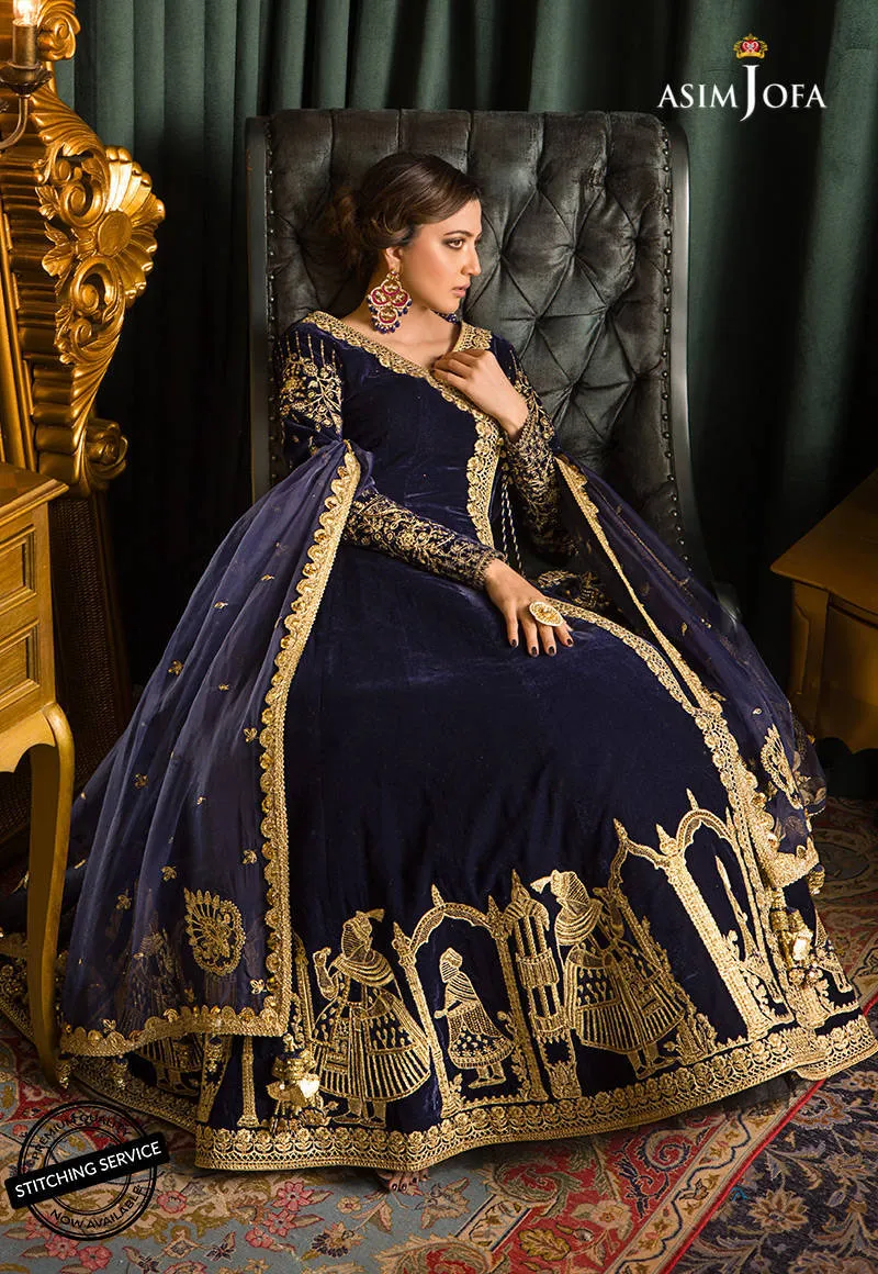 AJMR-03 | Asim Jofa Makhmal Royal Valvet Collection 2021 | Unstitched Valvet Suits