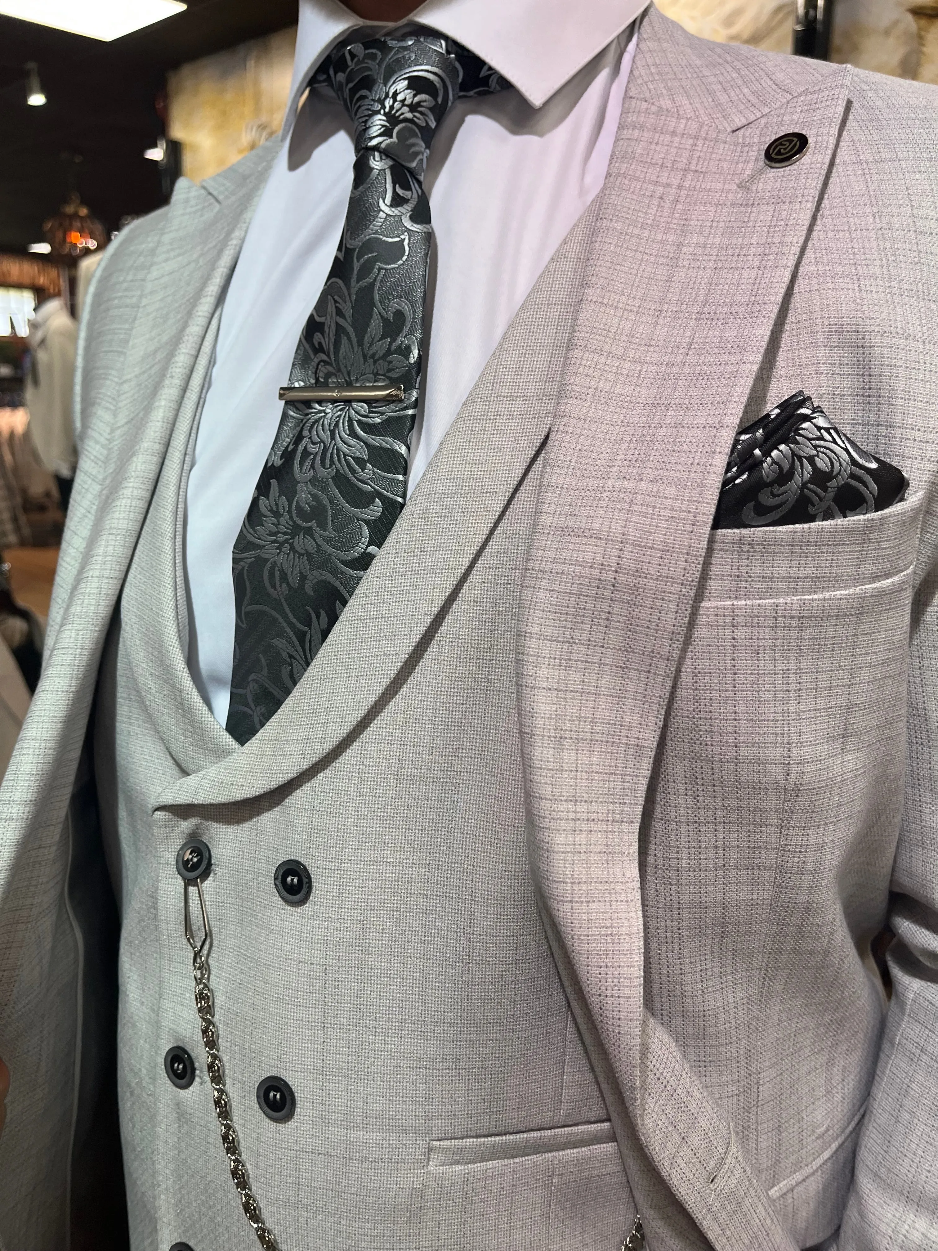 Alaska - Light Grey 3 Piece Suit