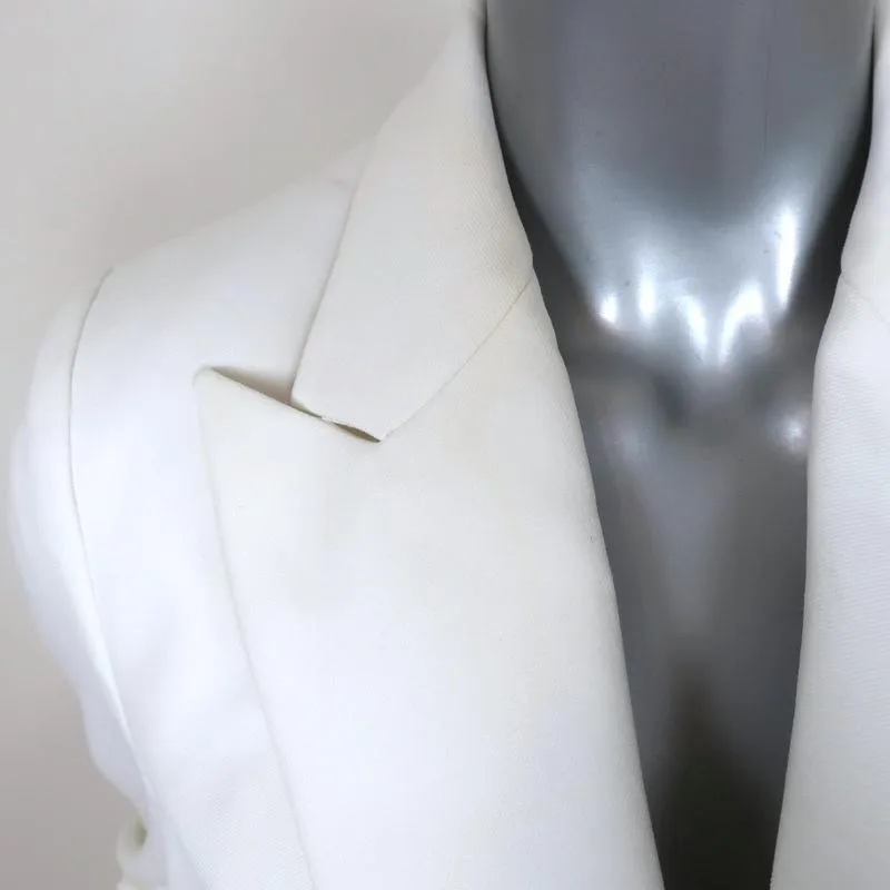 A.L.C. Pantsuit White Stretch Twill Size 4 Double Breasted Jacket & Pants NEW