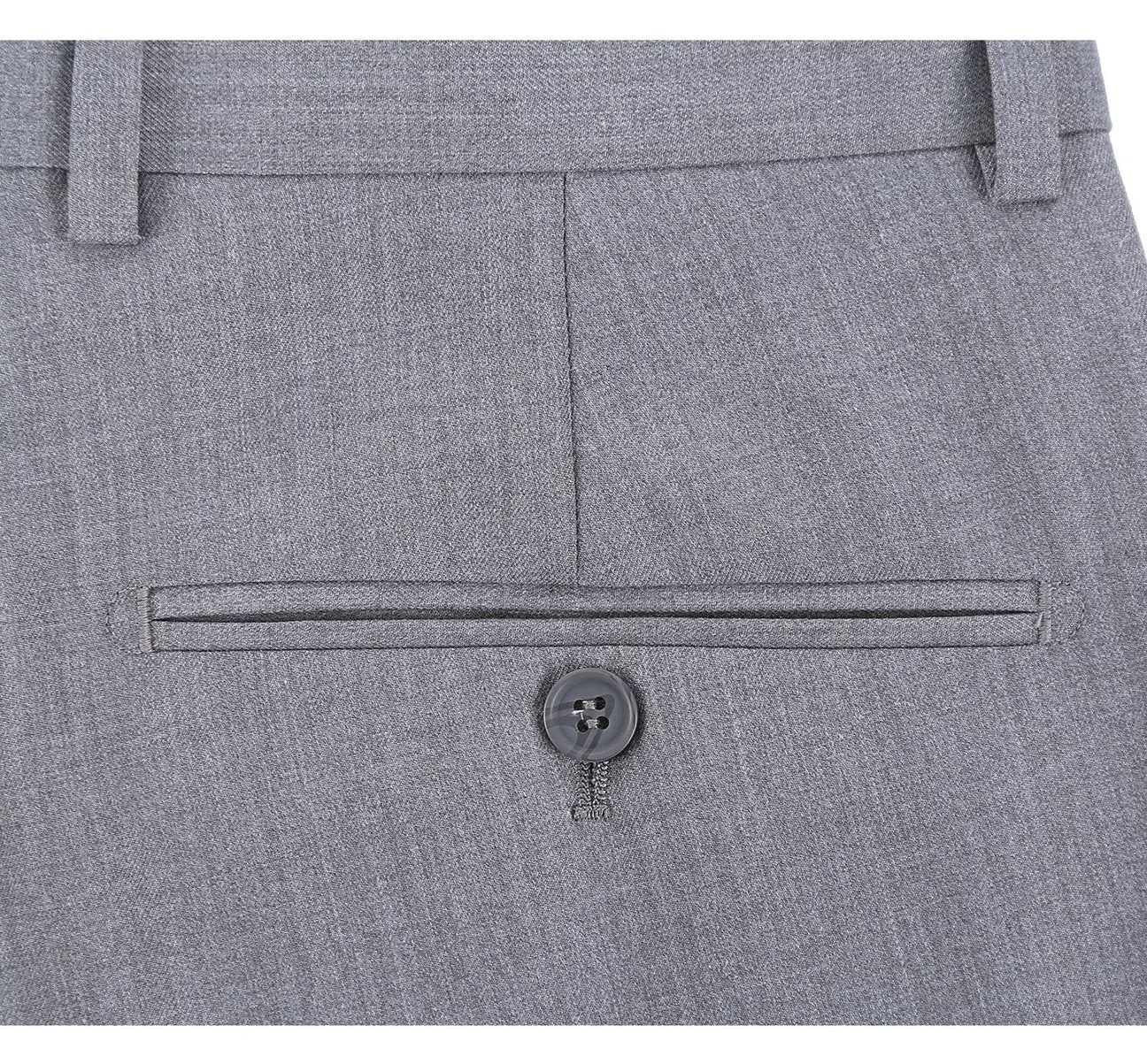 Alessandro Vitello by Renoir Grey Classic Fit Flat Front Suit Separate Pants 202-2