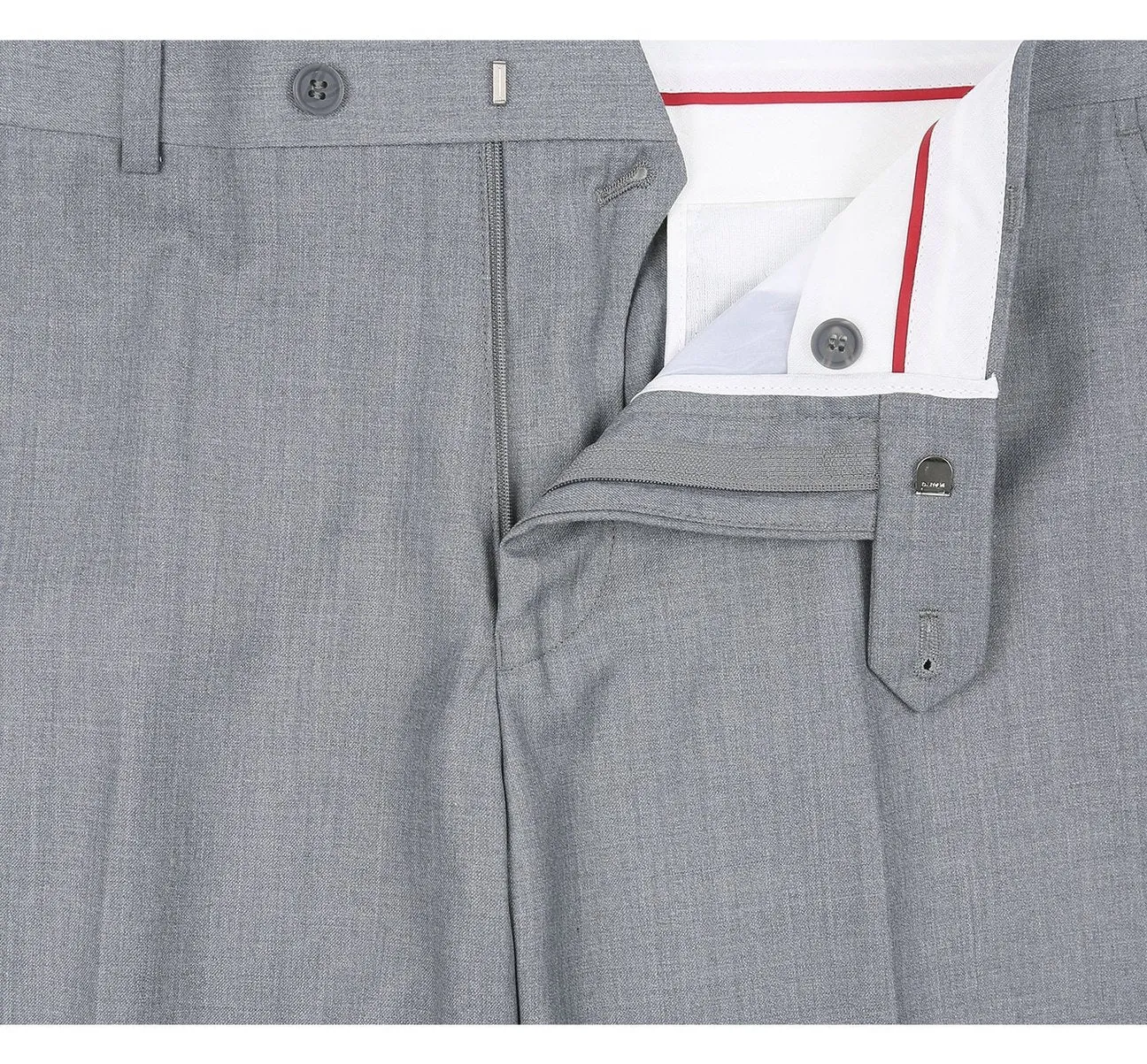 Alessandro Vitello by Renoir Grey Classic Fit Flat Front Suit Separate Pants 202-2