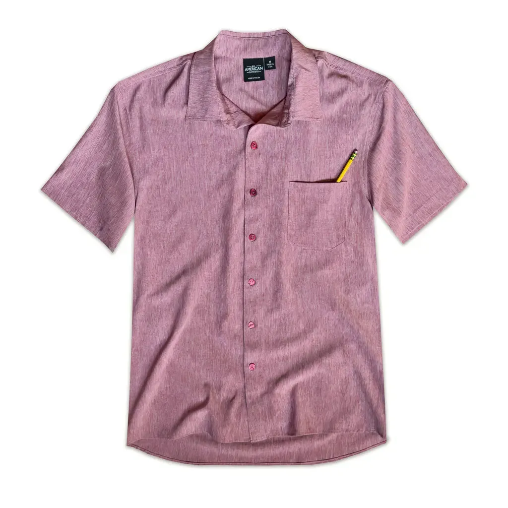 All American Clothing Co. - Men's Short Sleeve Dress Shirt with Pocket