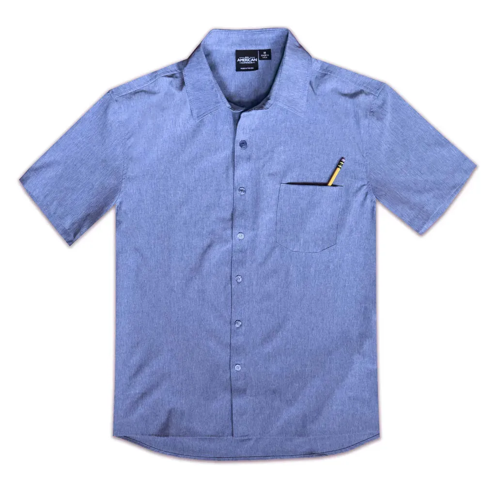 All American Clothing Co. - Men's Short Sleeve Dress Shirt with Pocket