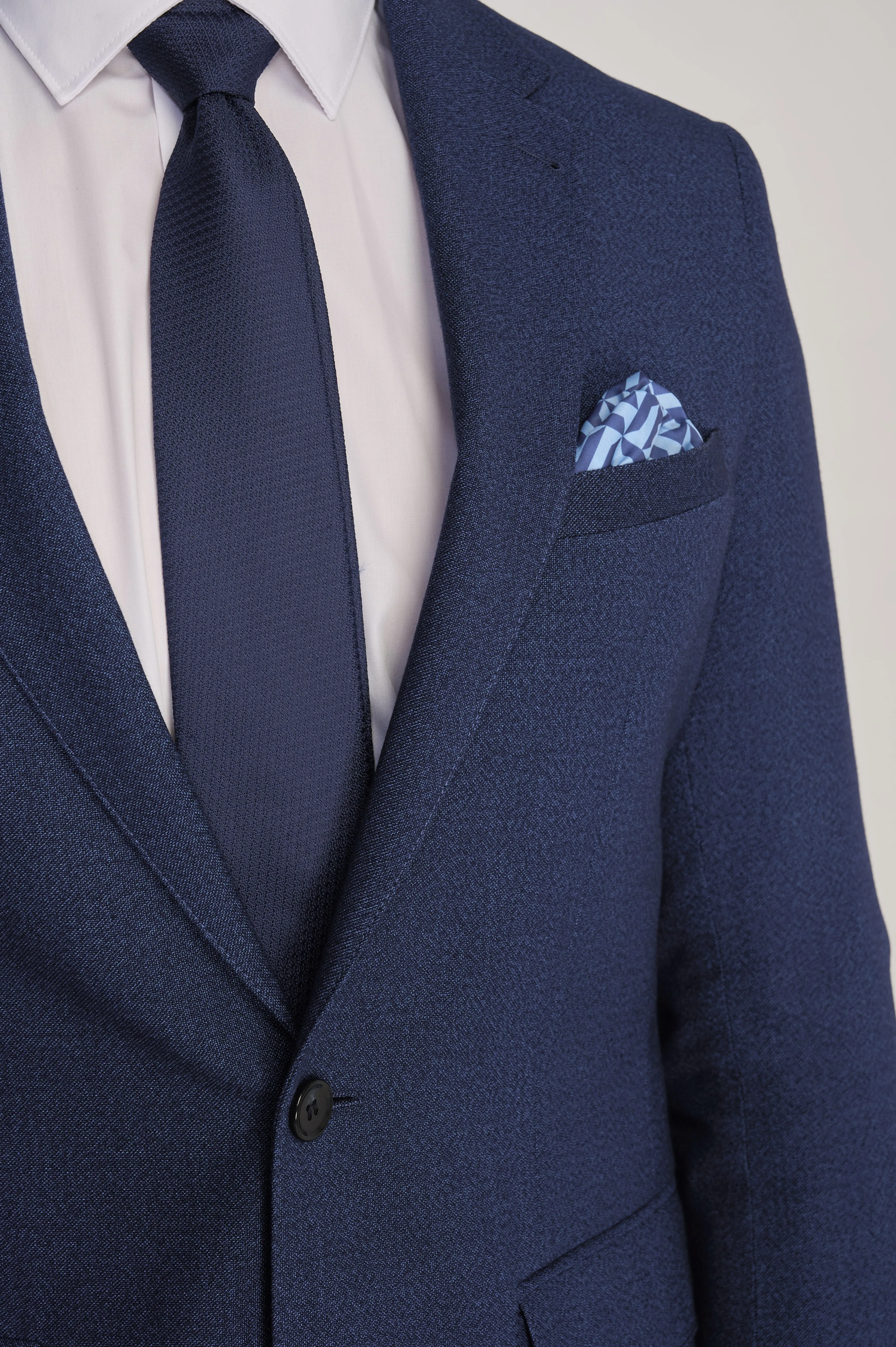 Archie Melange Slim Fit Suit Jacket in Blue