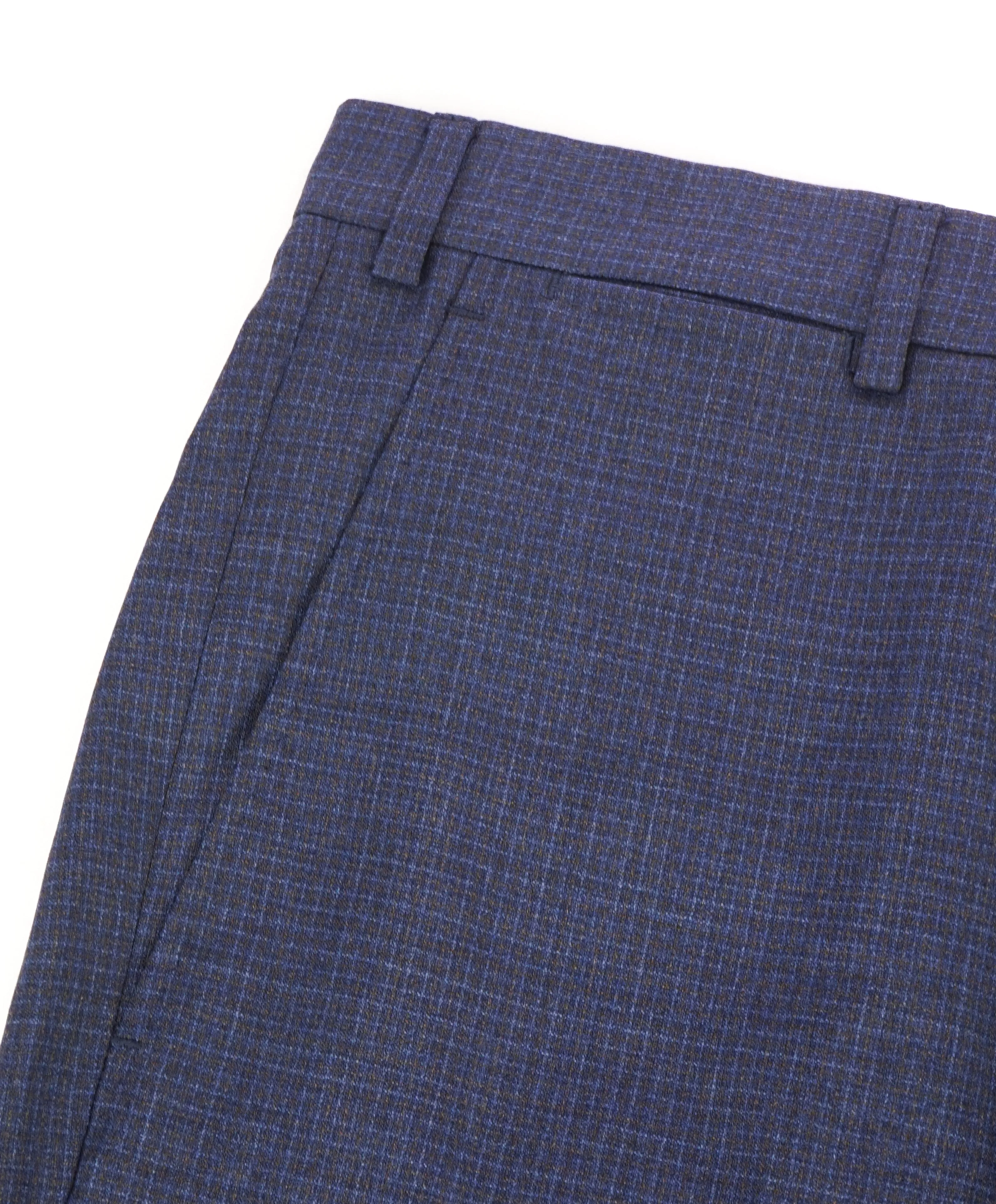 ARMANI COLLEZIONI - Bold Micro Check Multi Color Flat Front Dress Pants - 33W