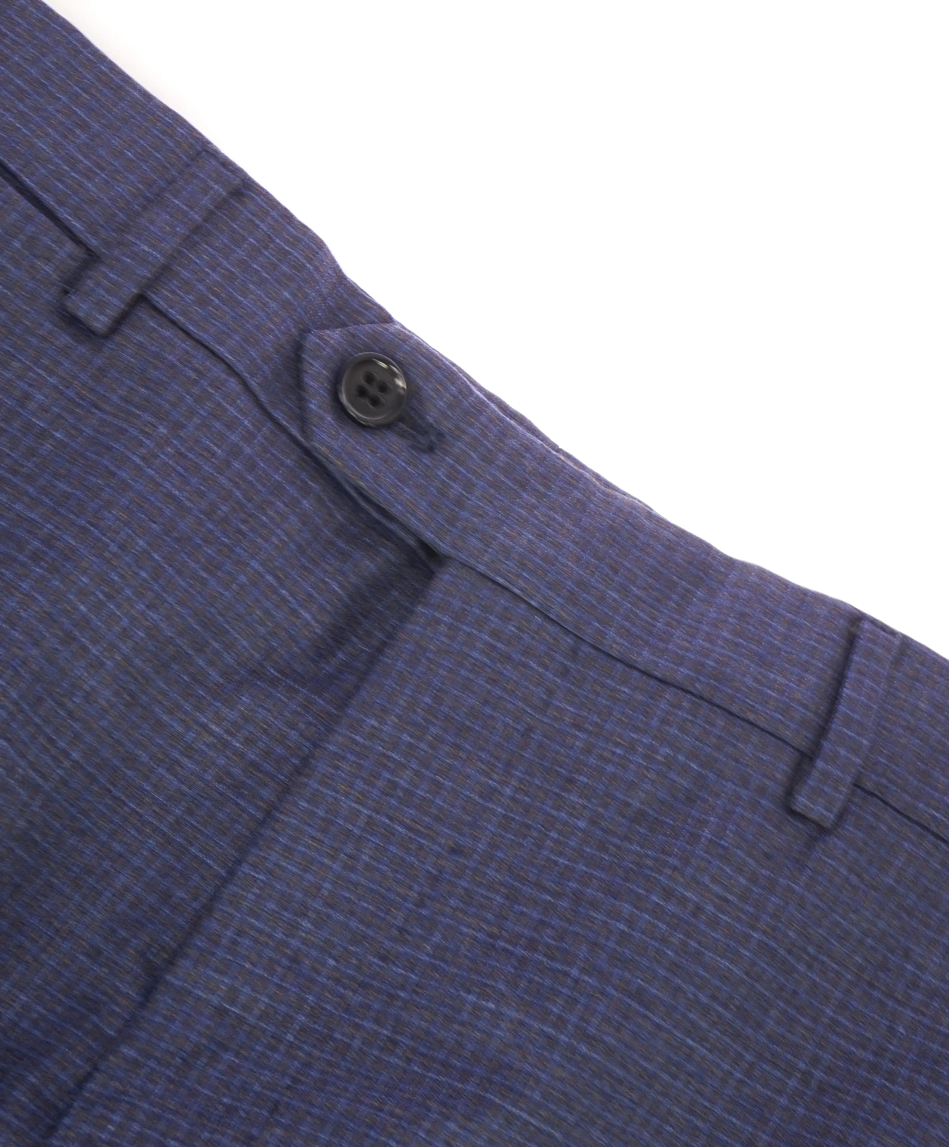 ARMANI COLLEZIONI - Bold Micro Check Multi Color Flat Front Dress Pants - 33W
