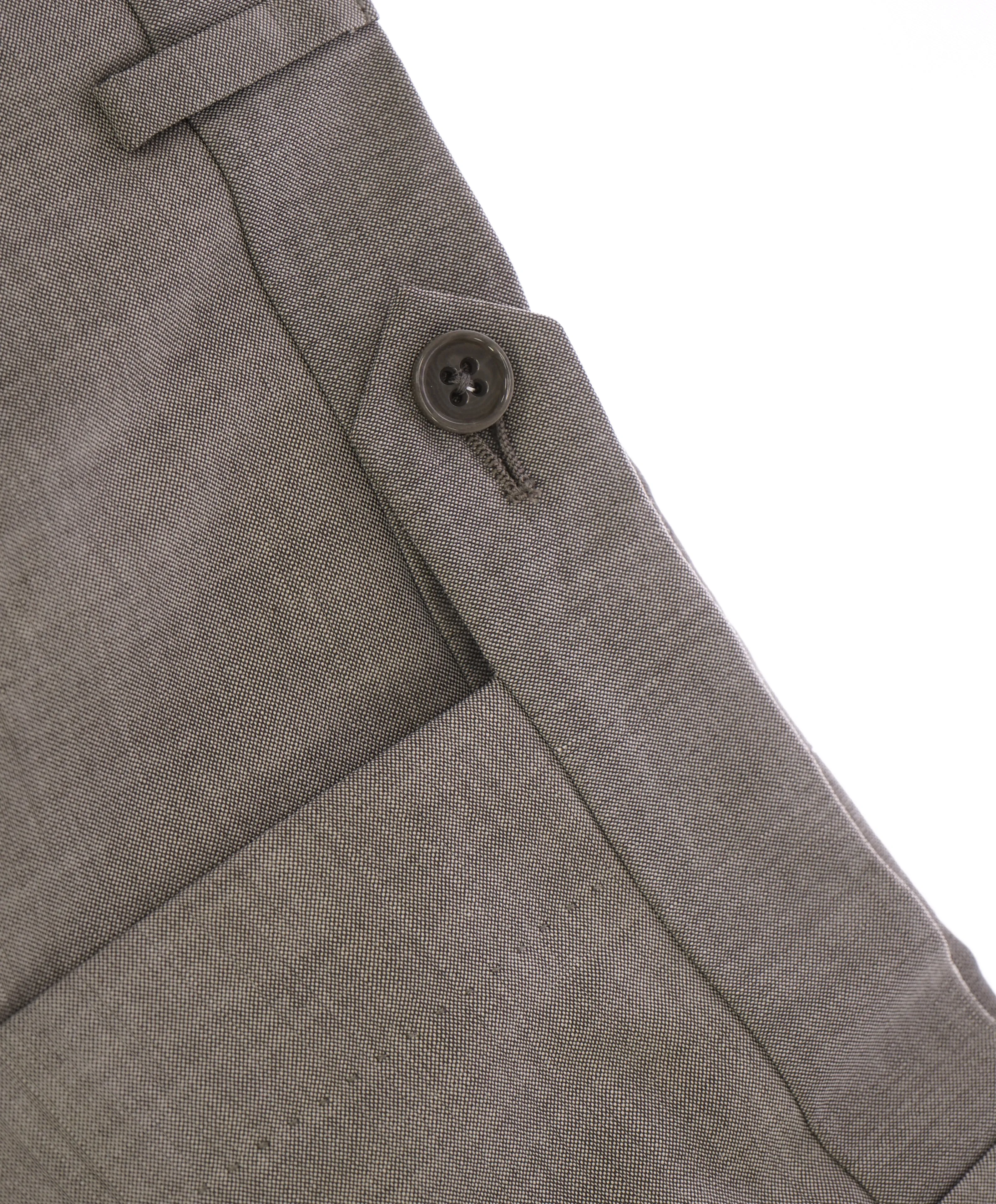 ARMANI COLLEZIONI - Medium Gray Pindot Textured Flat Front Dress Pants - 39W
