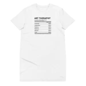 Art Therapist Nutrition Facts T-Shirt Dress