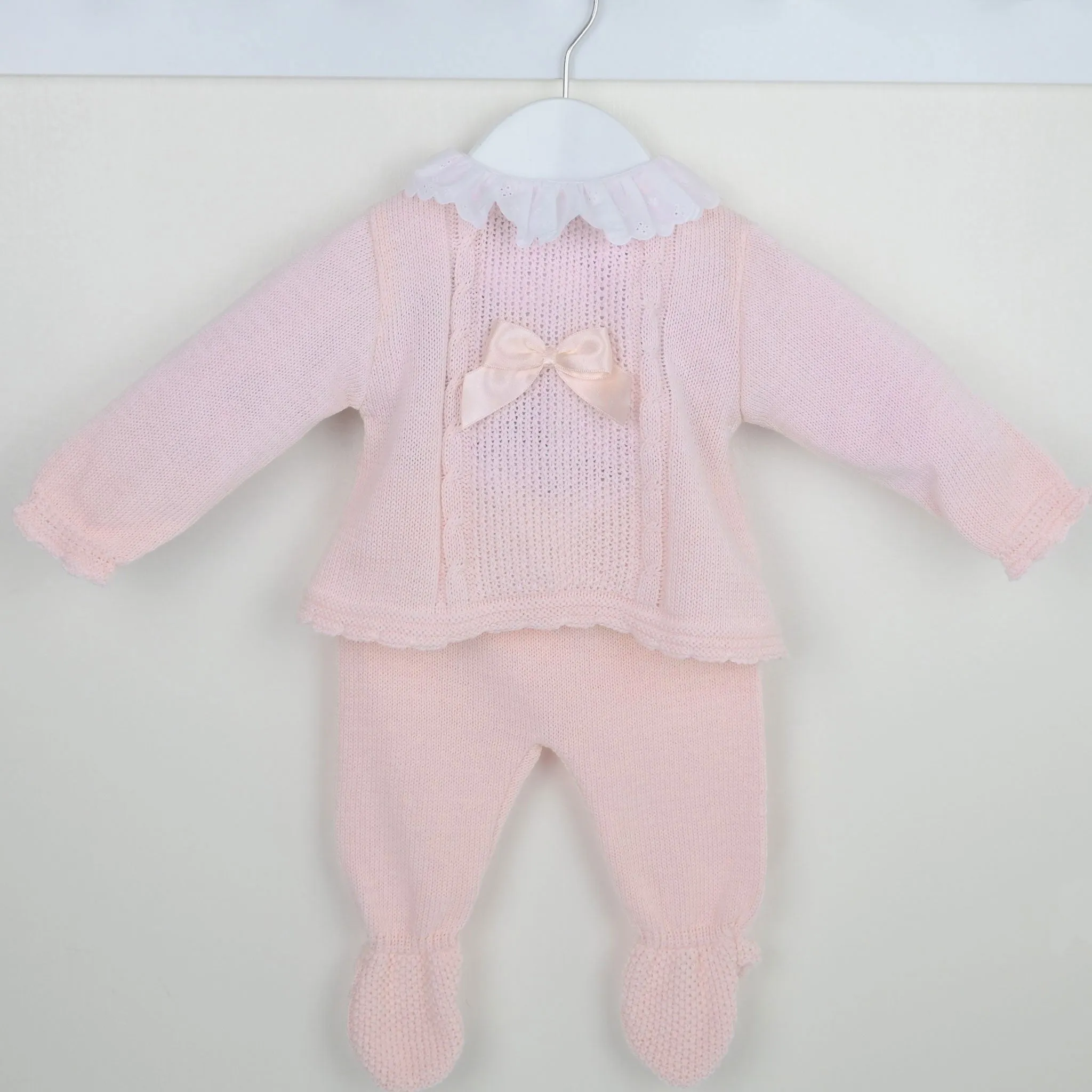 Baby Girl 2 Piece Knitted Suit - Pex Naomi - Pink
