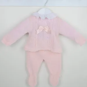 Baby Girl 2 Piece Knitted Suit - Pex Naomi - Pink