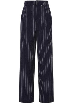 Banned Martha Sail Stripe 40's Trousers Navy