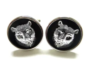 Bear Stock Invester Cufflinks