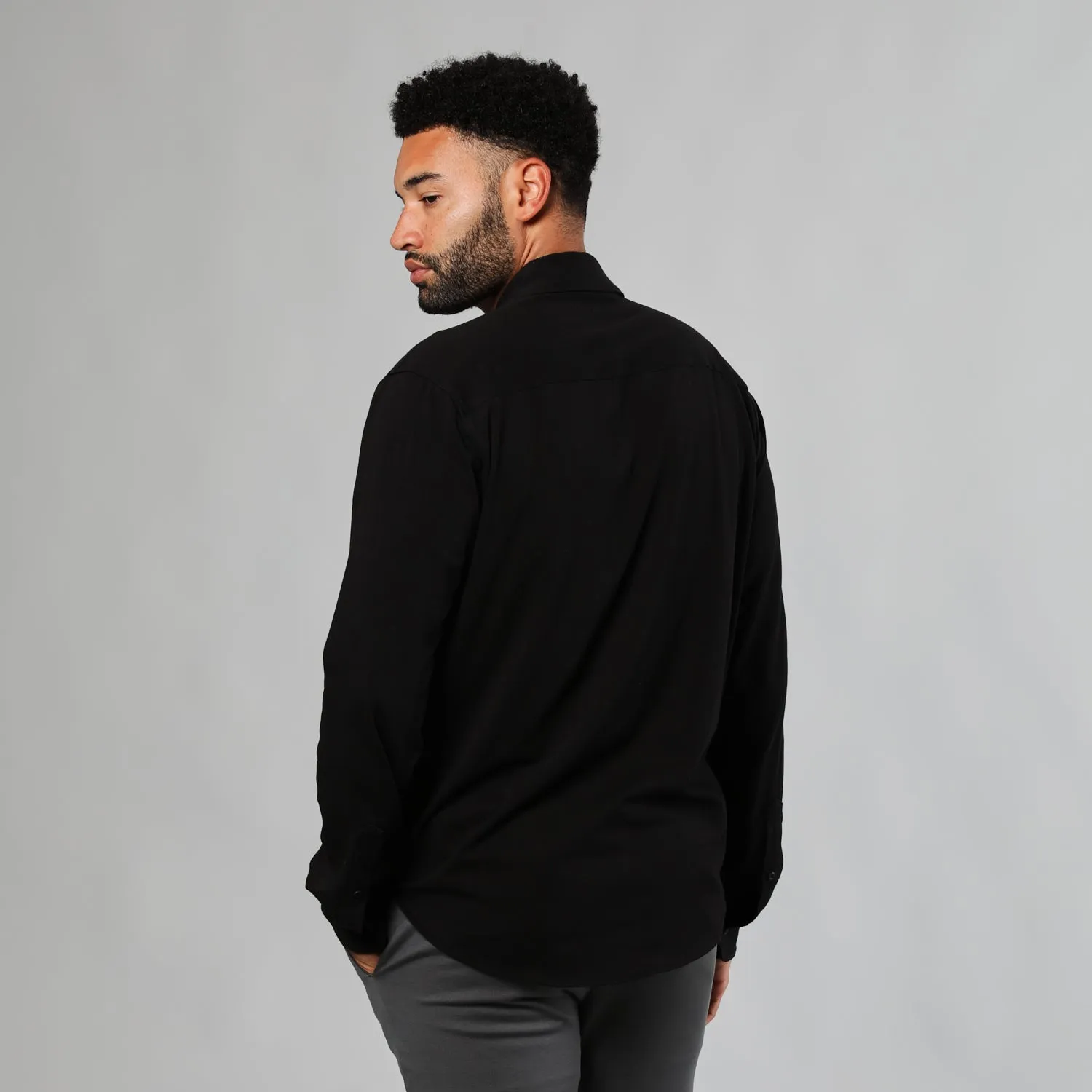Black Long Sleeve Knit Shirt